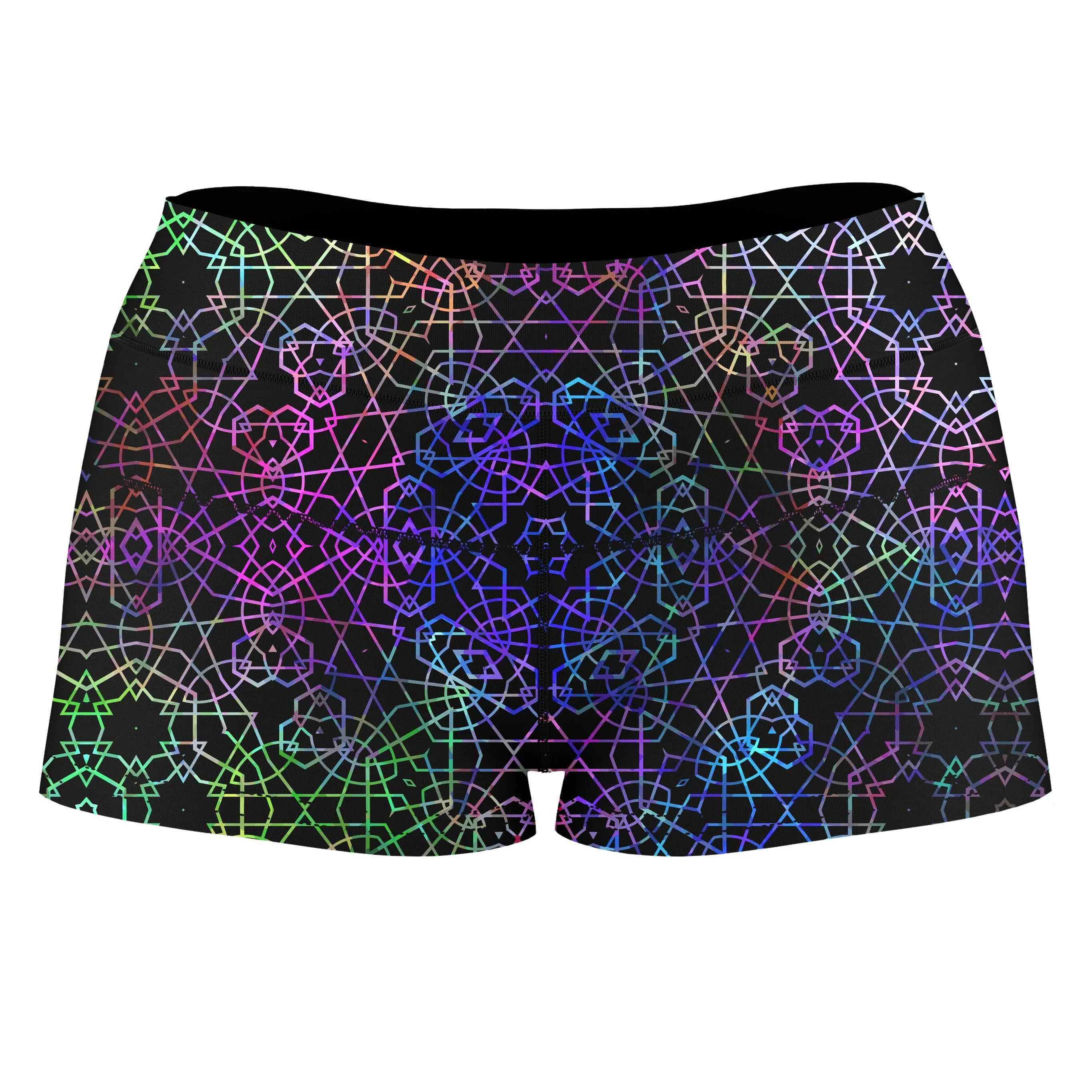 Symmetrical Color Journey High-Waisted Women's Shorts sold by iEDM