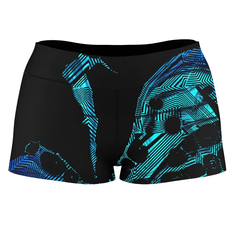 Primordial Flow High-Waisted Women's Shorts sold by iEDM