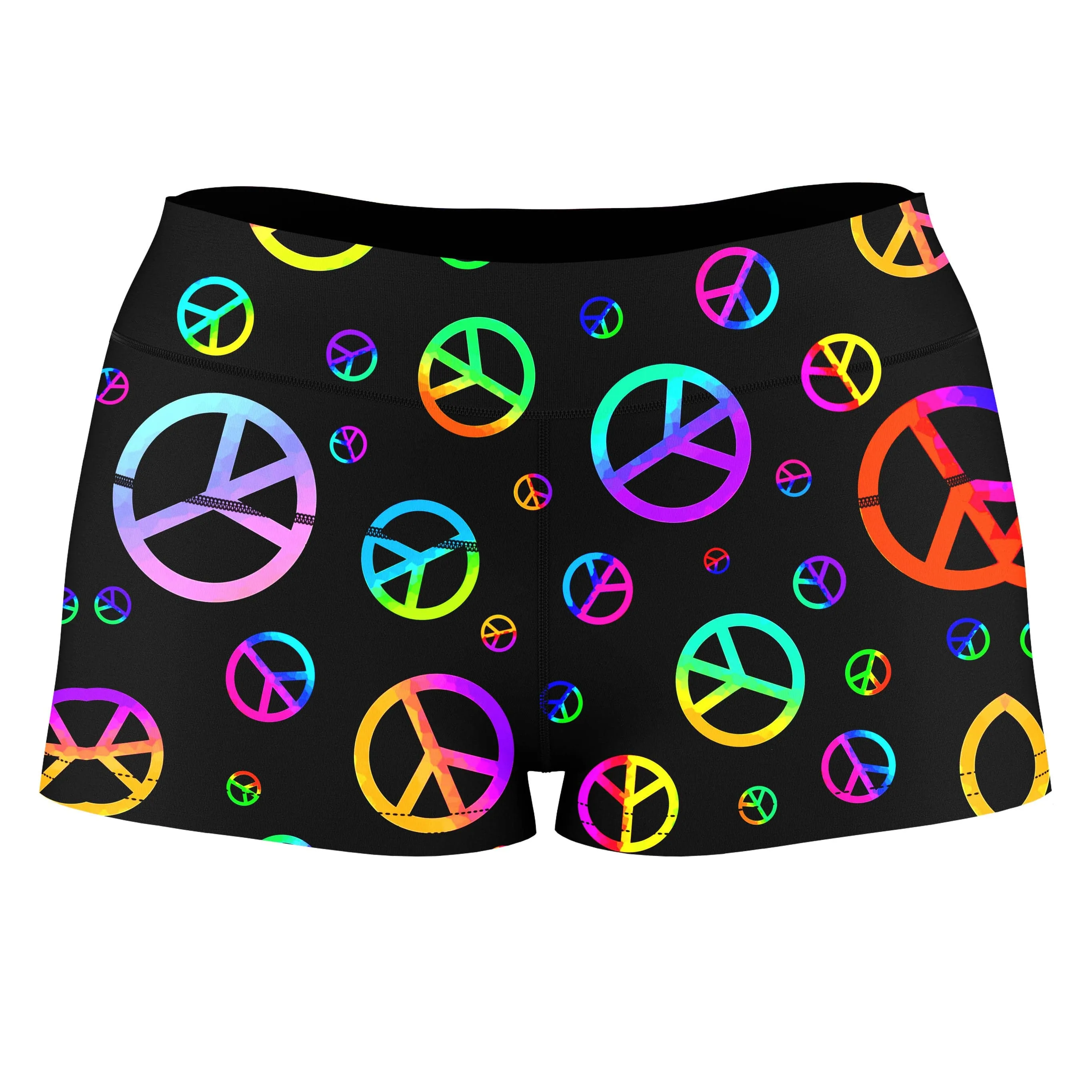 Signs of Peace High-Waisted Women's Shorts sold by iEDM