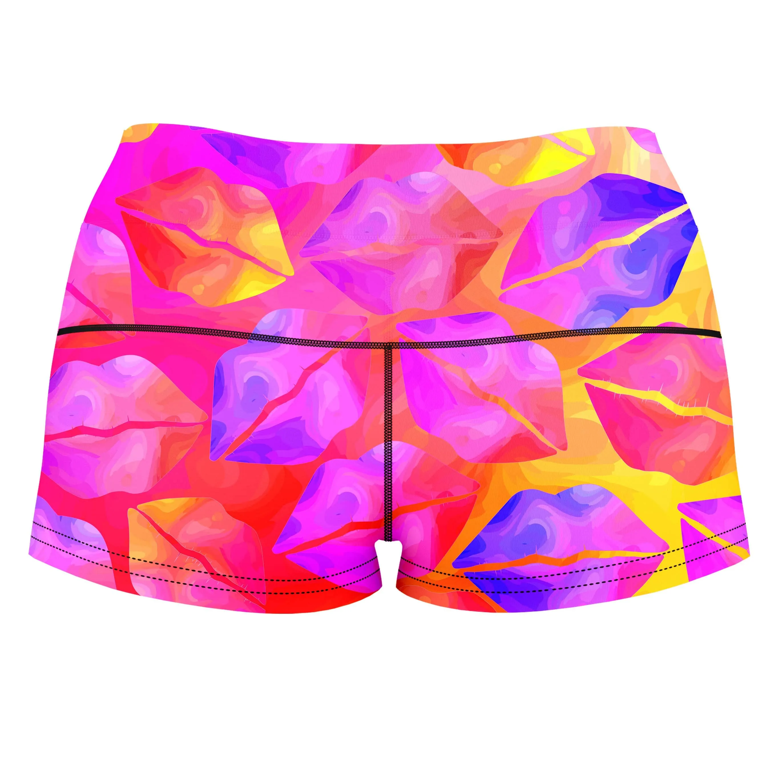 Passionate Kisses High-Waisted Women's Shorts sold by iEDM product image thumbnail 2