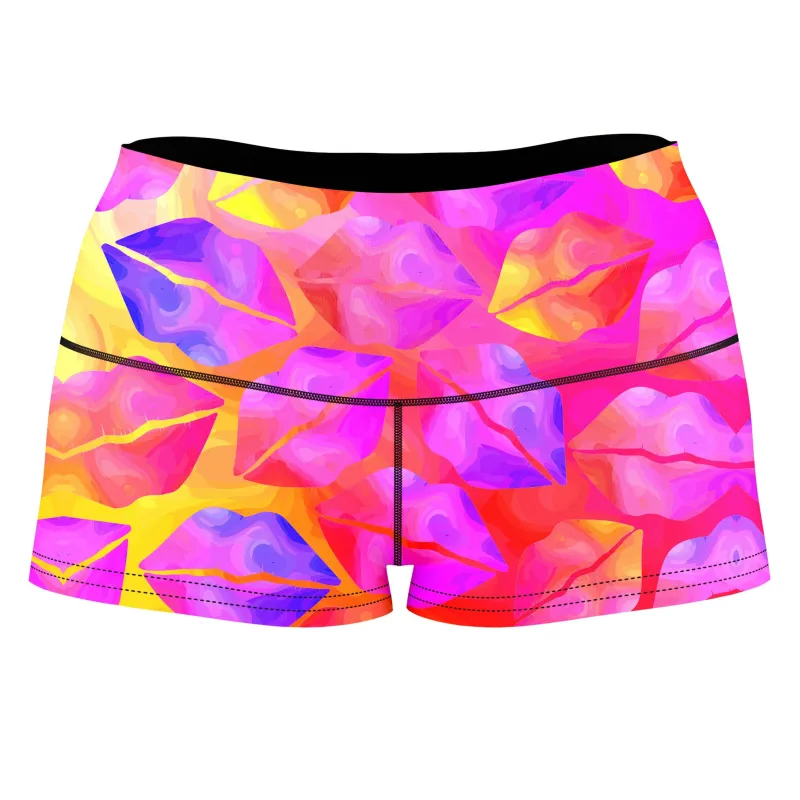 Passionate Kisses High-Waisted Women's Shorts sold by iEDM