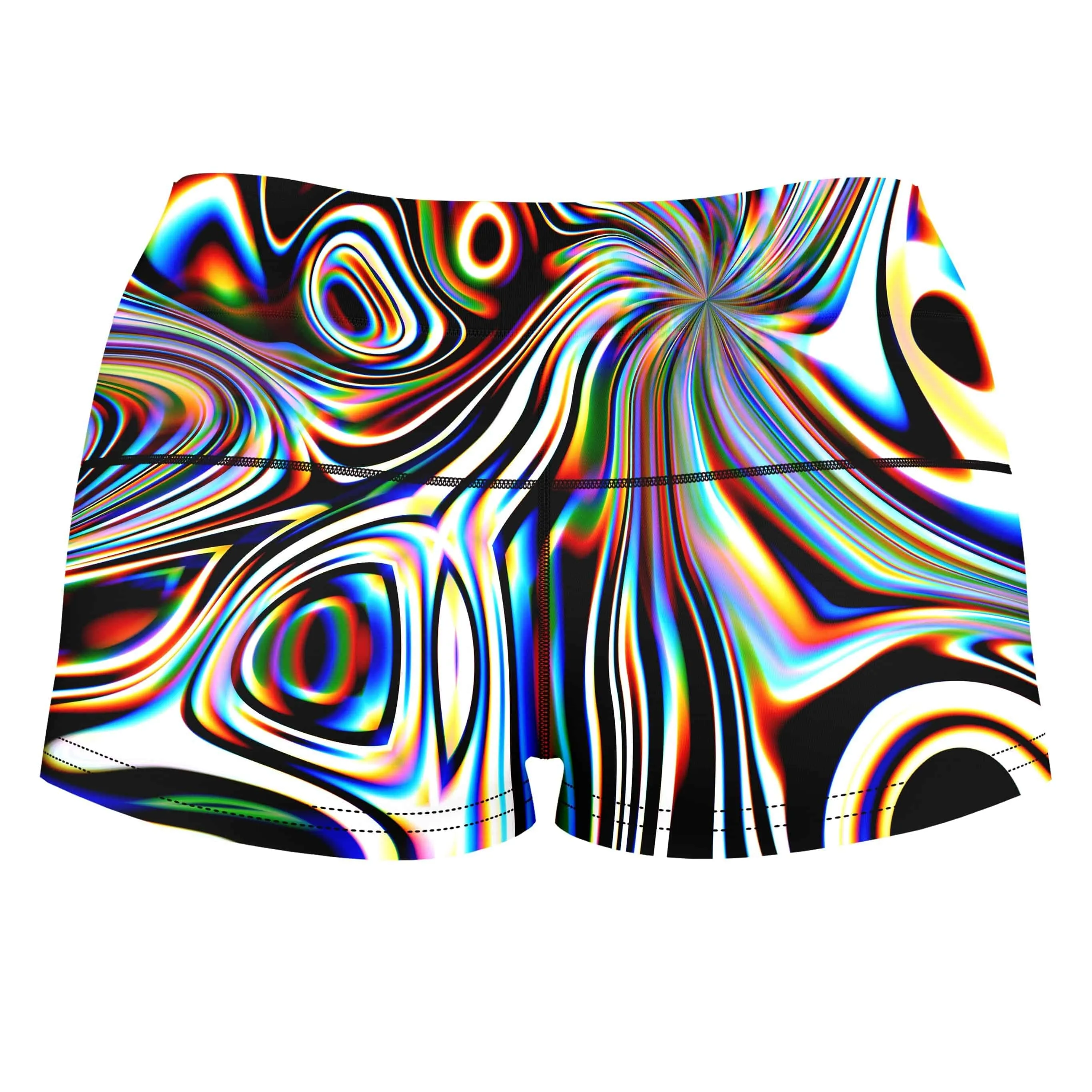 Oil Aura High-Waisted Women's Shorts sold by iEDM product image thumbnail 2