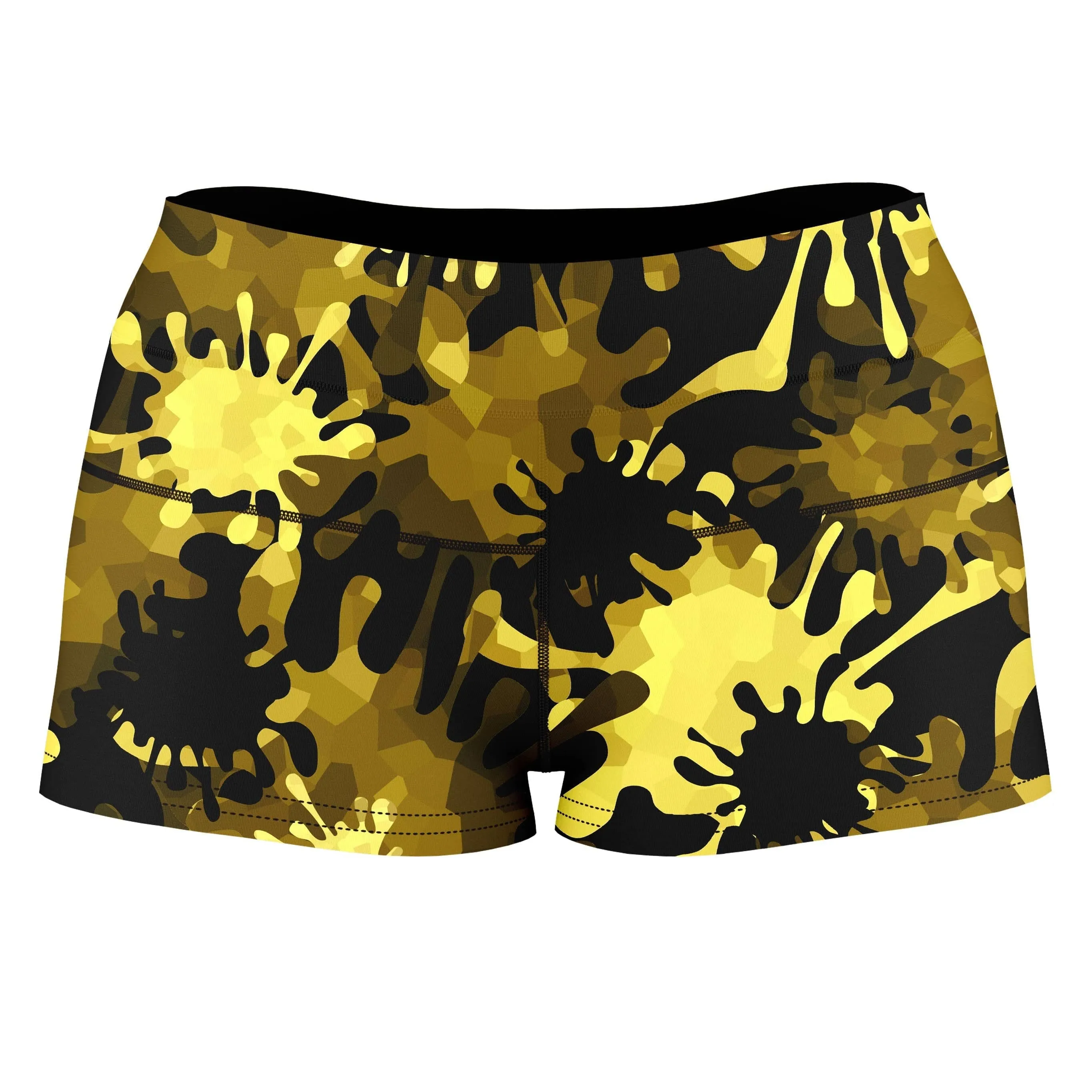 Gold Splatter High-Waisted Women's Shorts sold by iEDM
