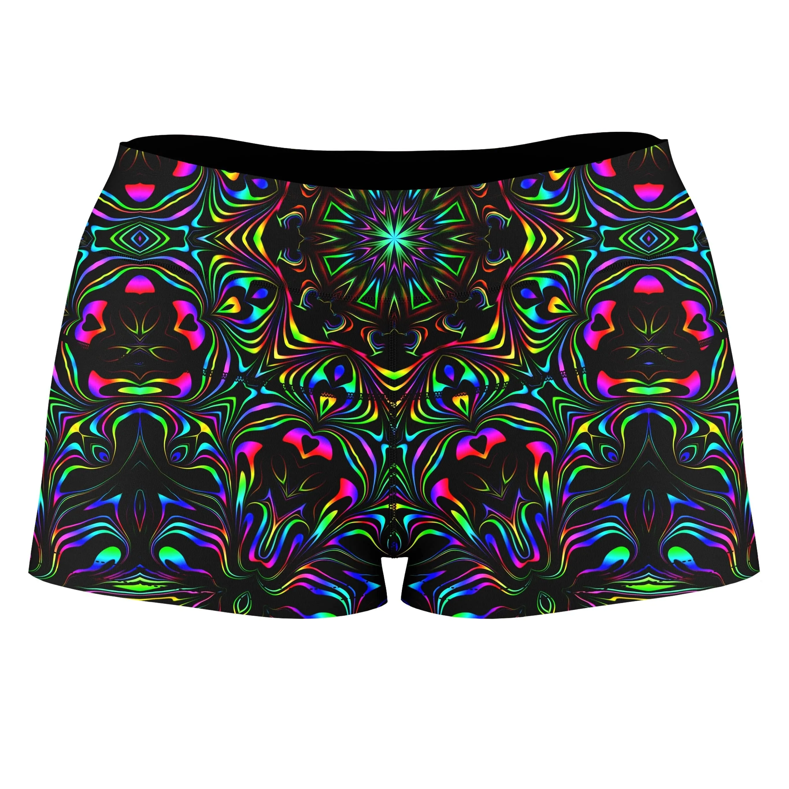 Kaleidoscope Eyes High-Waisted Women's Shorts sold by iEDM
