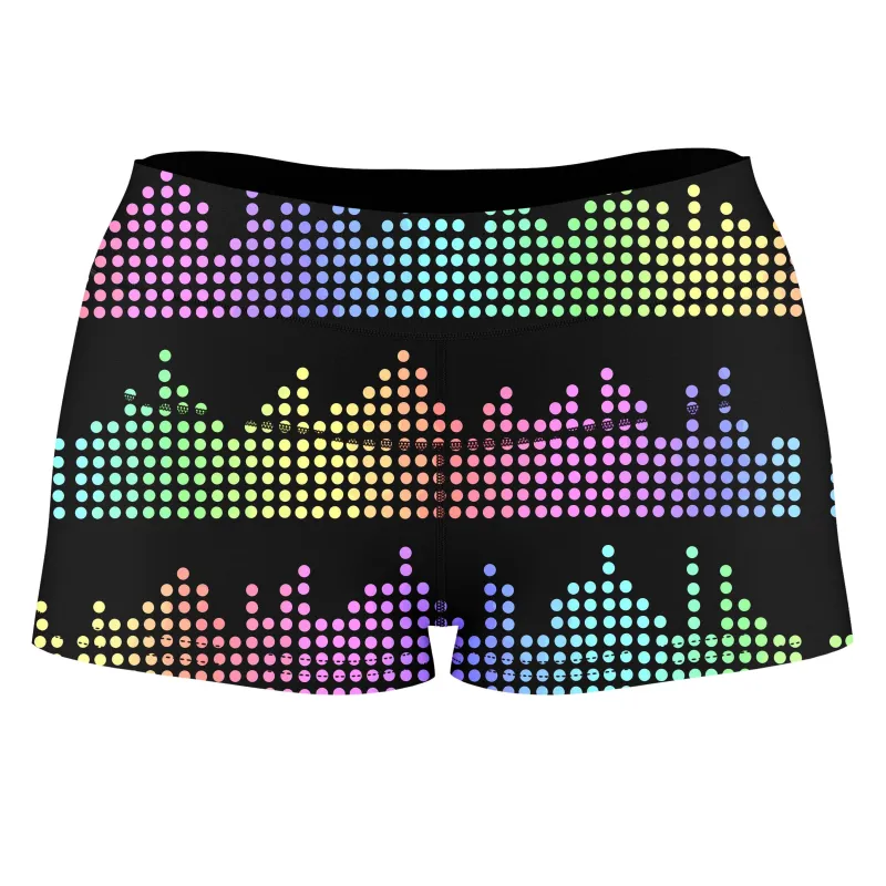 Equalizer Beats High-Waisted Women's Shorts sold by iEDM
