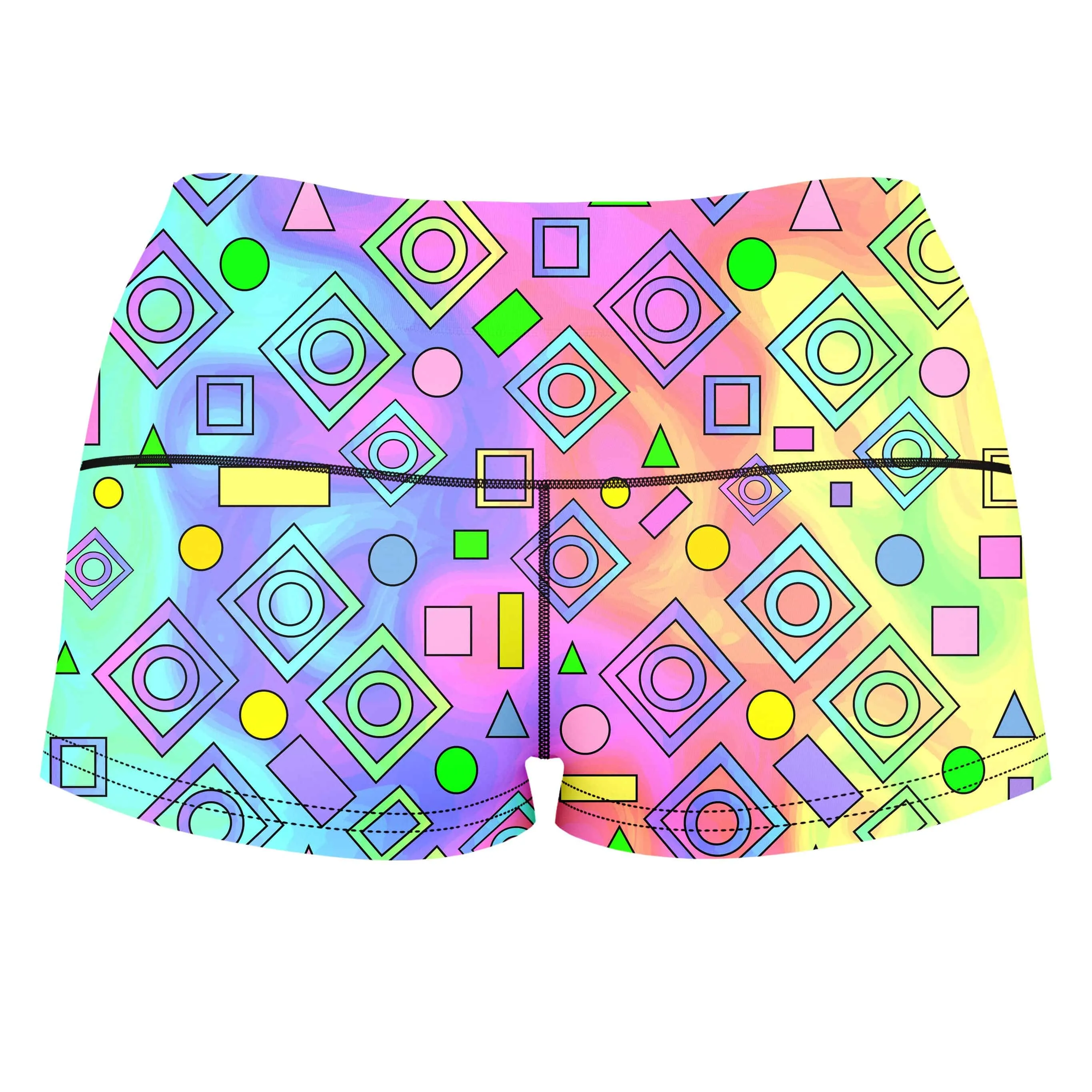 Free Spirit Geometric High-Waisted Women's Shorts sold by iEDM product image thumbnail 2