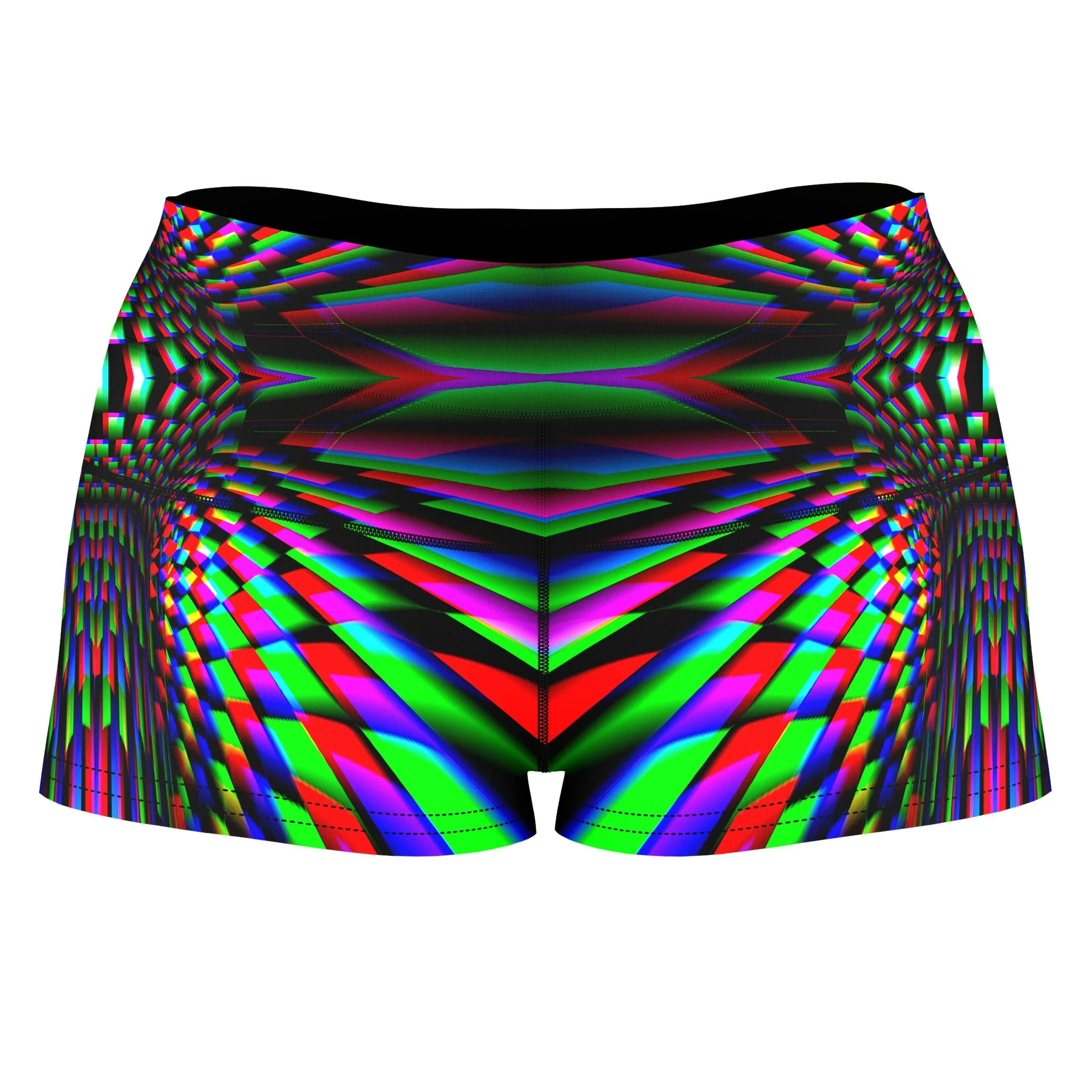 Glitch Trip High-Waisted Women's Shorts sold by iEDM