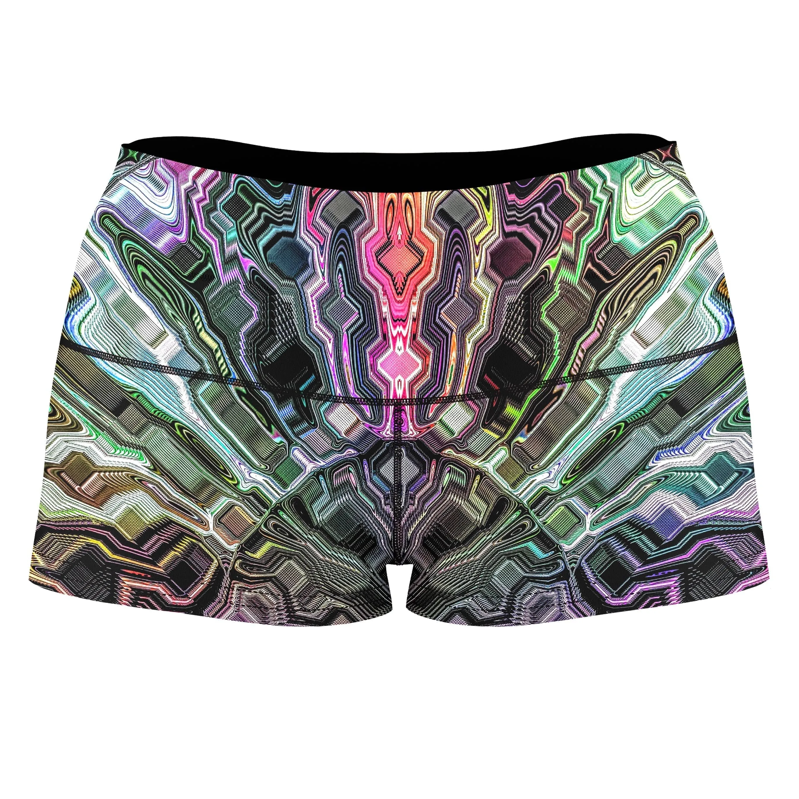Holographic Storm High-Waisted Women's Shorts sold by iEDM