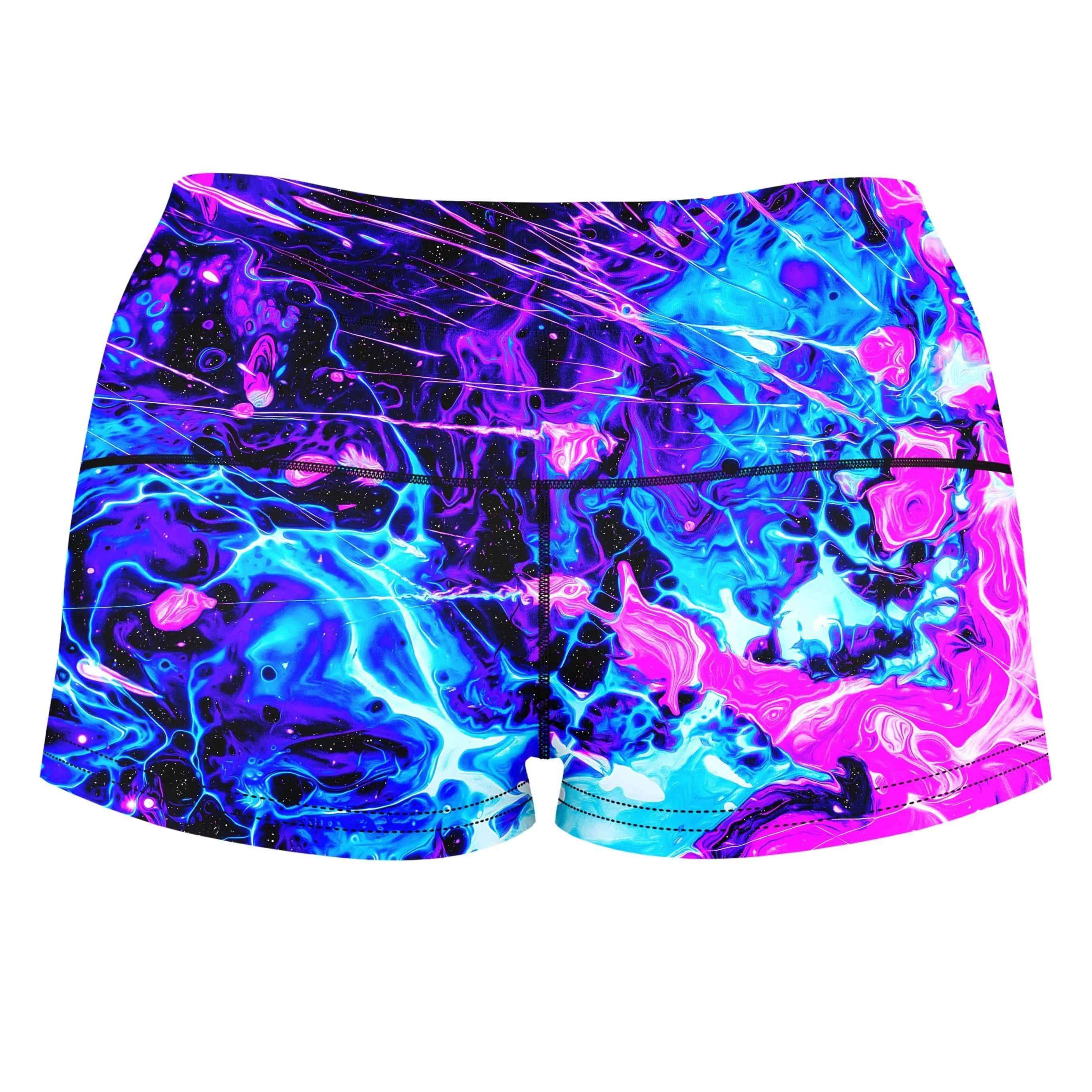 Cosmic Burst High-Waisted Women's Shorts sold by iEDM product image thumbnail 2
