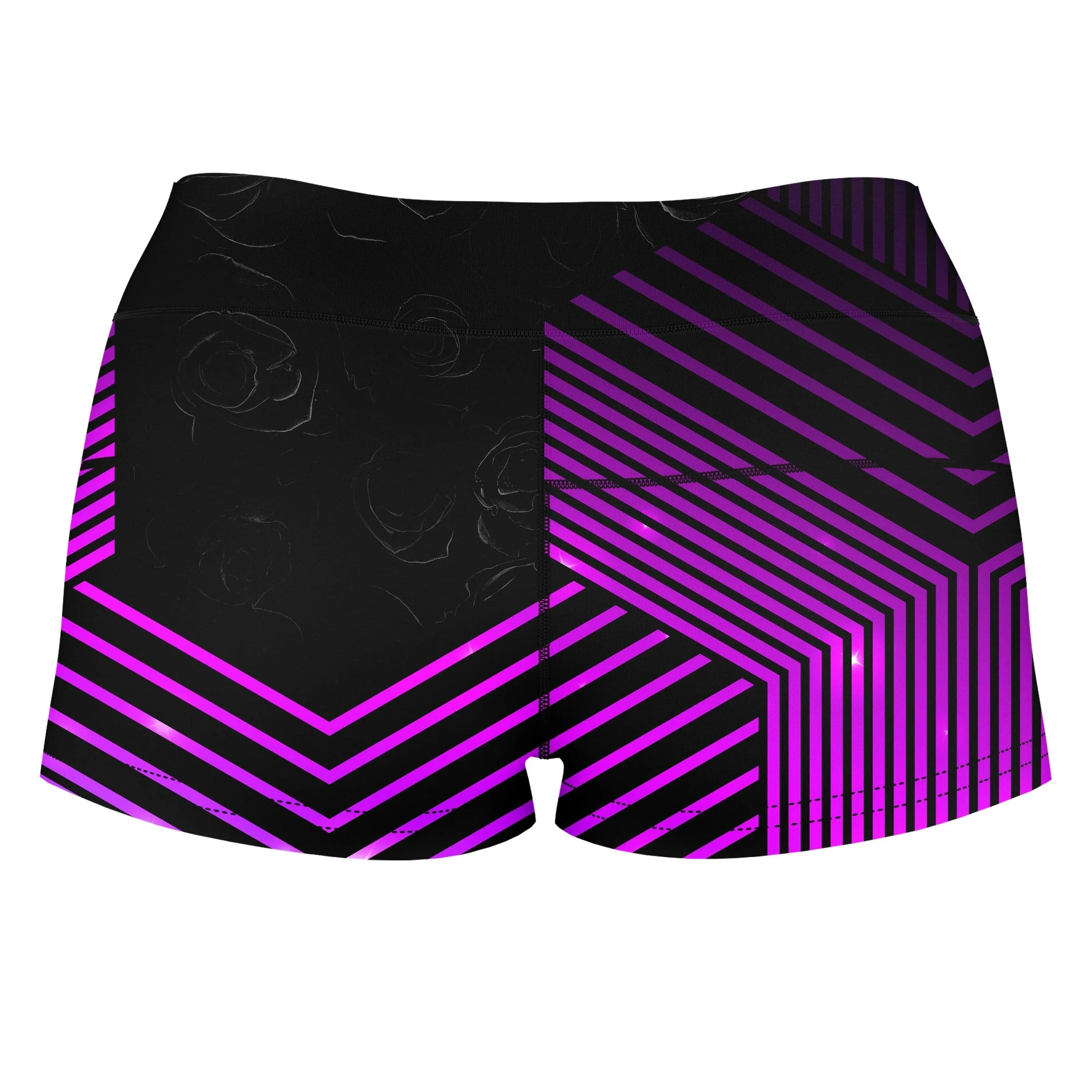 Connected Hex High-Waisted Women's Shorts sold by iEDM product image thumbnail 2