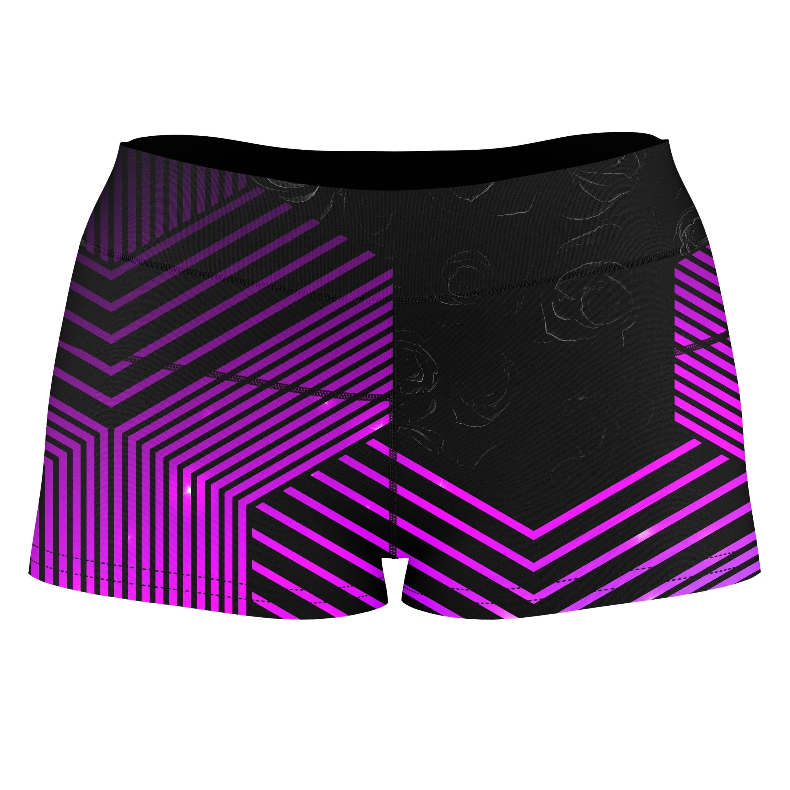 Connected Hex High-Waisted Women's Shorts sold by iEDM