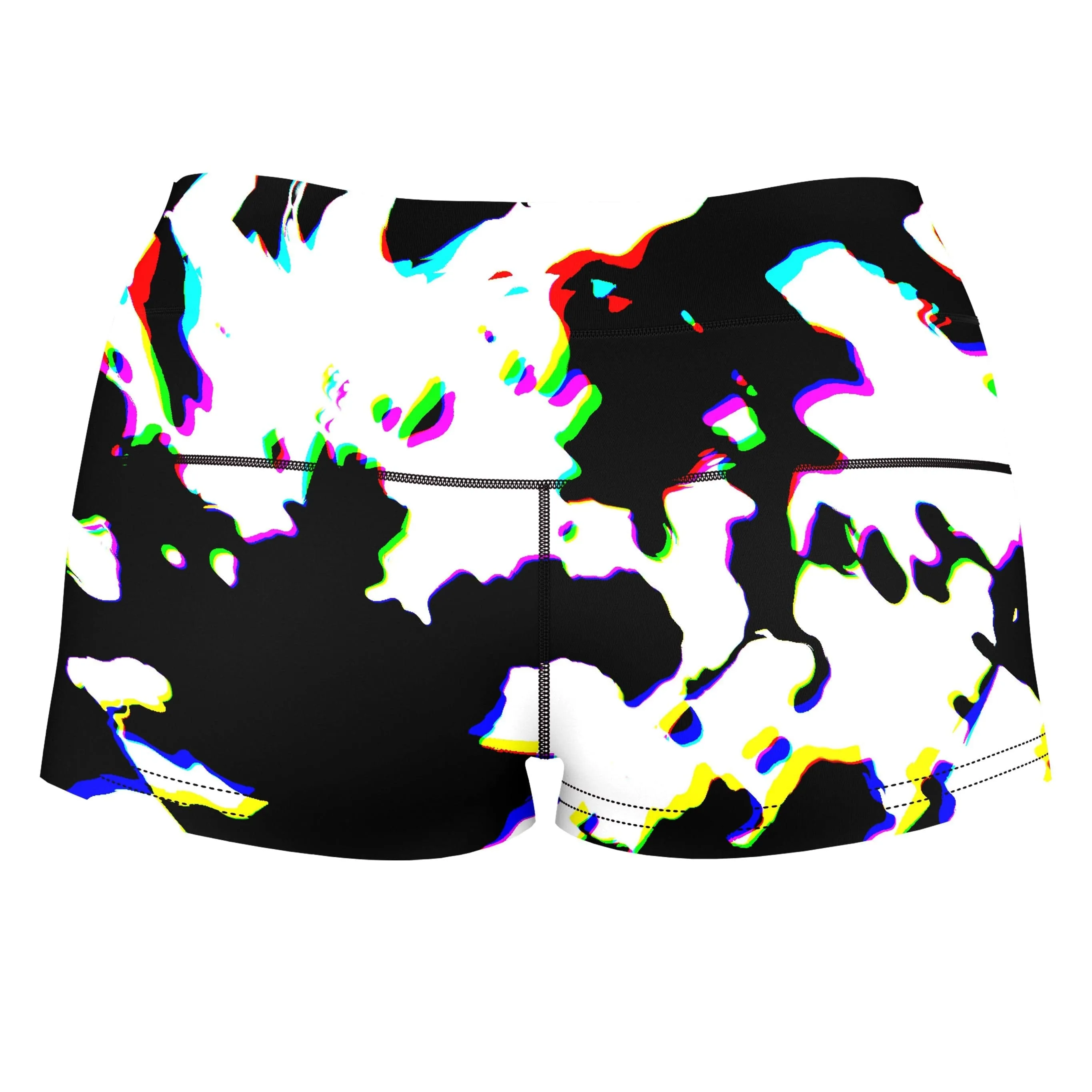 Cow Hide Print Rave Drip High-Waisted Women's Shorts sold by iEDM product image thumbnail 2