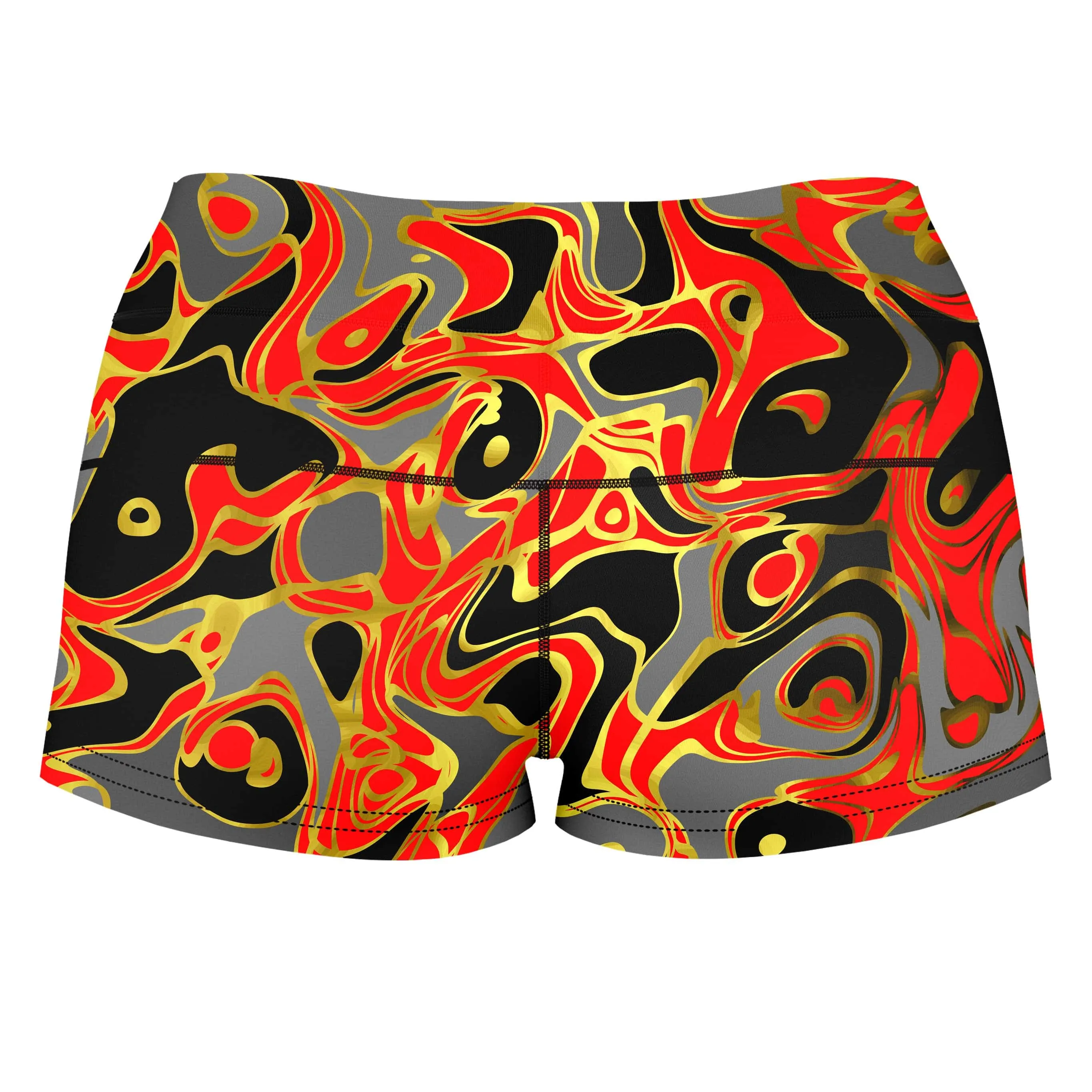 Abstract Journey High-Waisted Women's Shorts sold by iEDM product image thumbnail 2