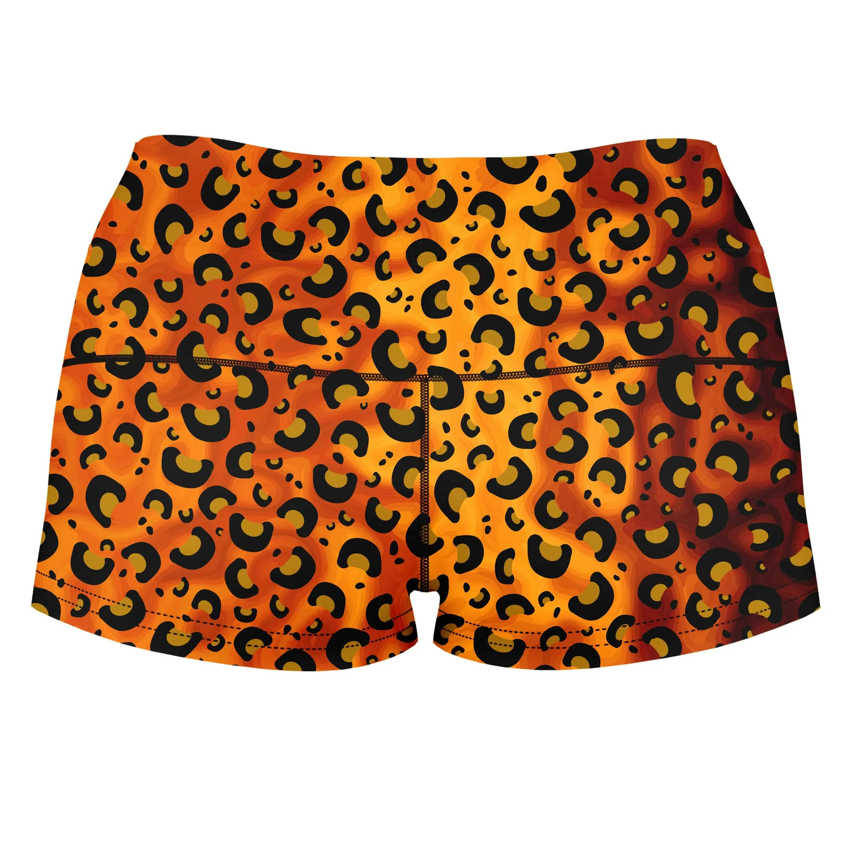 Cheetah Print High-Waisted Women's Shorts sold by iEDM product image thumbnail 2