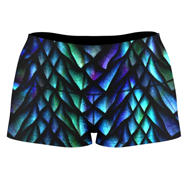 Dosed Dragon Scale High-Waisted Women's Shorts sold by iEDM