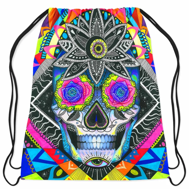 Suger Skull Drawstring Bag sold by iEDM