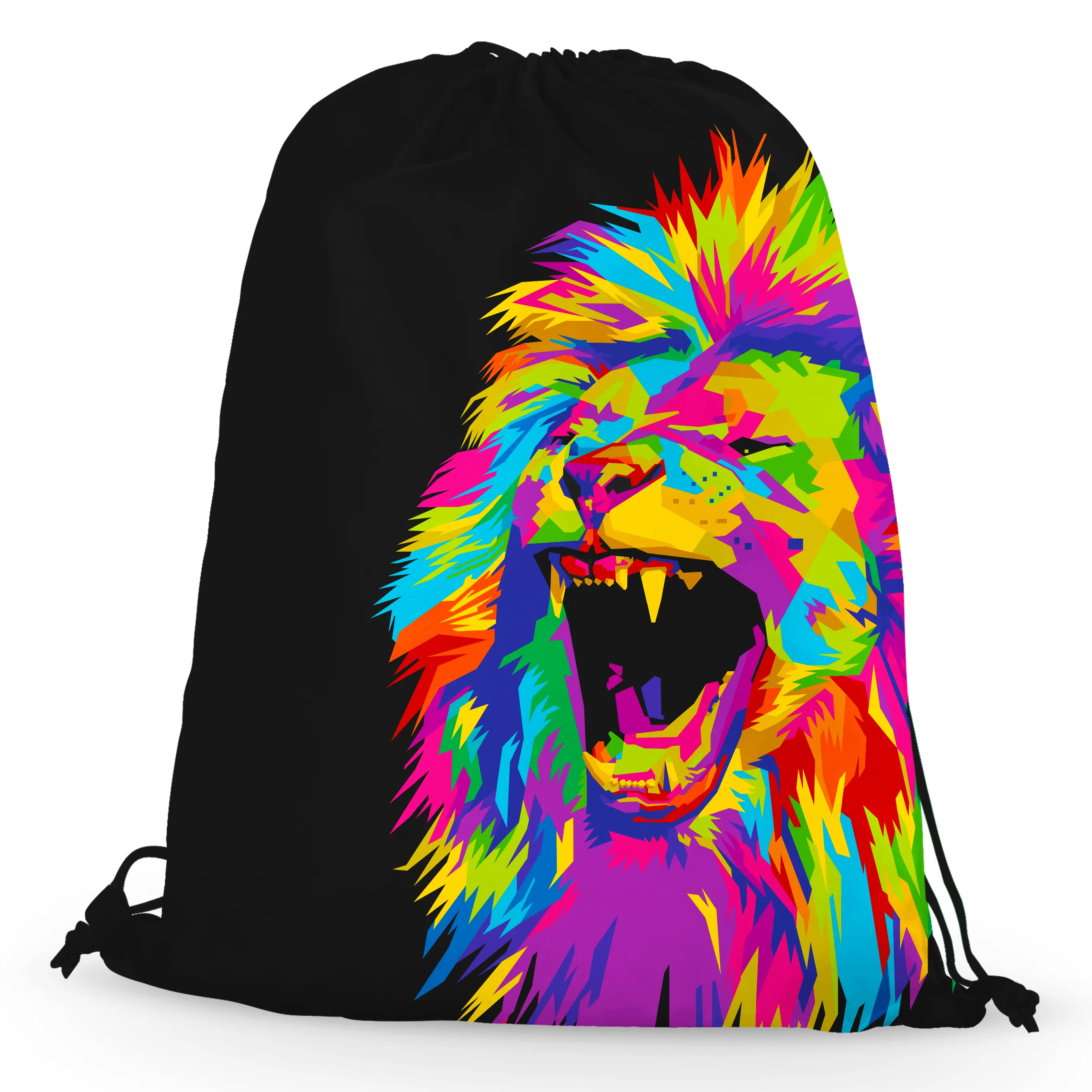 Psychedelic Lion Drawstring Bag sold by iEDM product image thumbnail 3