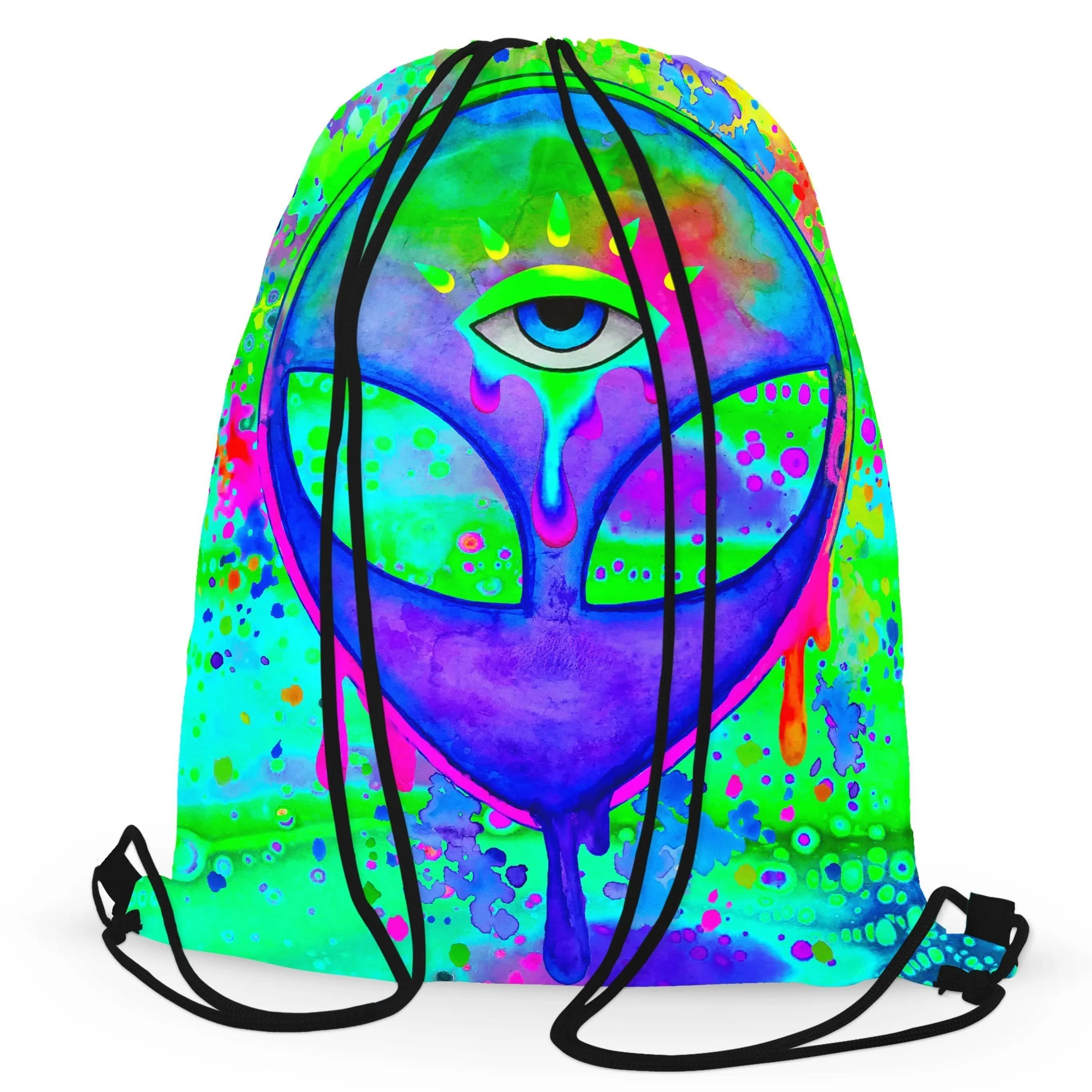 Alien Melt Purple Drawstring Bag sold by iEDM product image thumbnail 3
