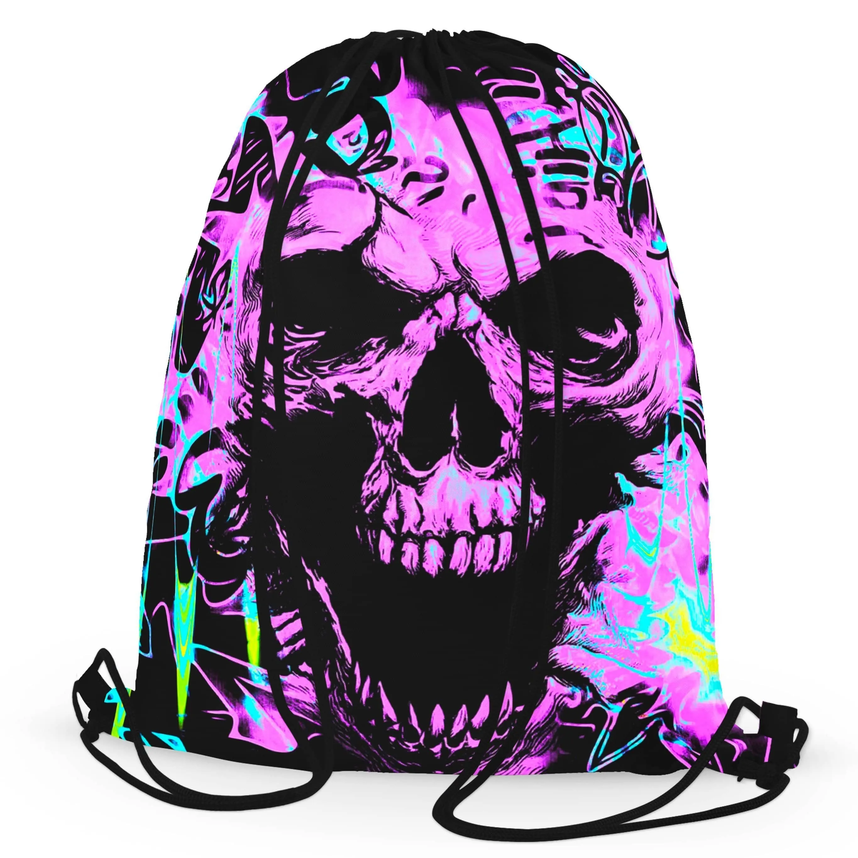 Skull Graffiti Drawstring Bag sold by iEDM product image thumbnail 3