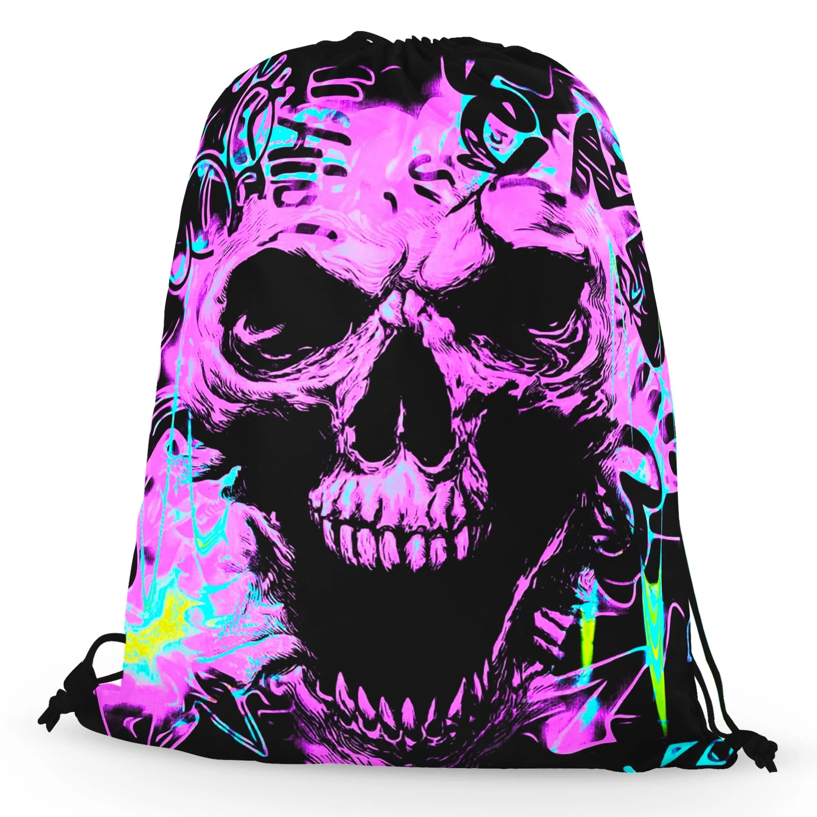 Skull Graffiti Drawstring Bag sold by iEDM product image thumbnail 2