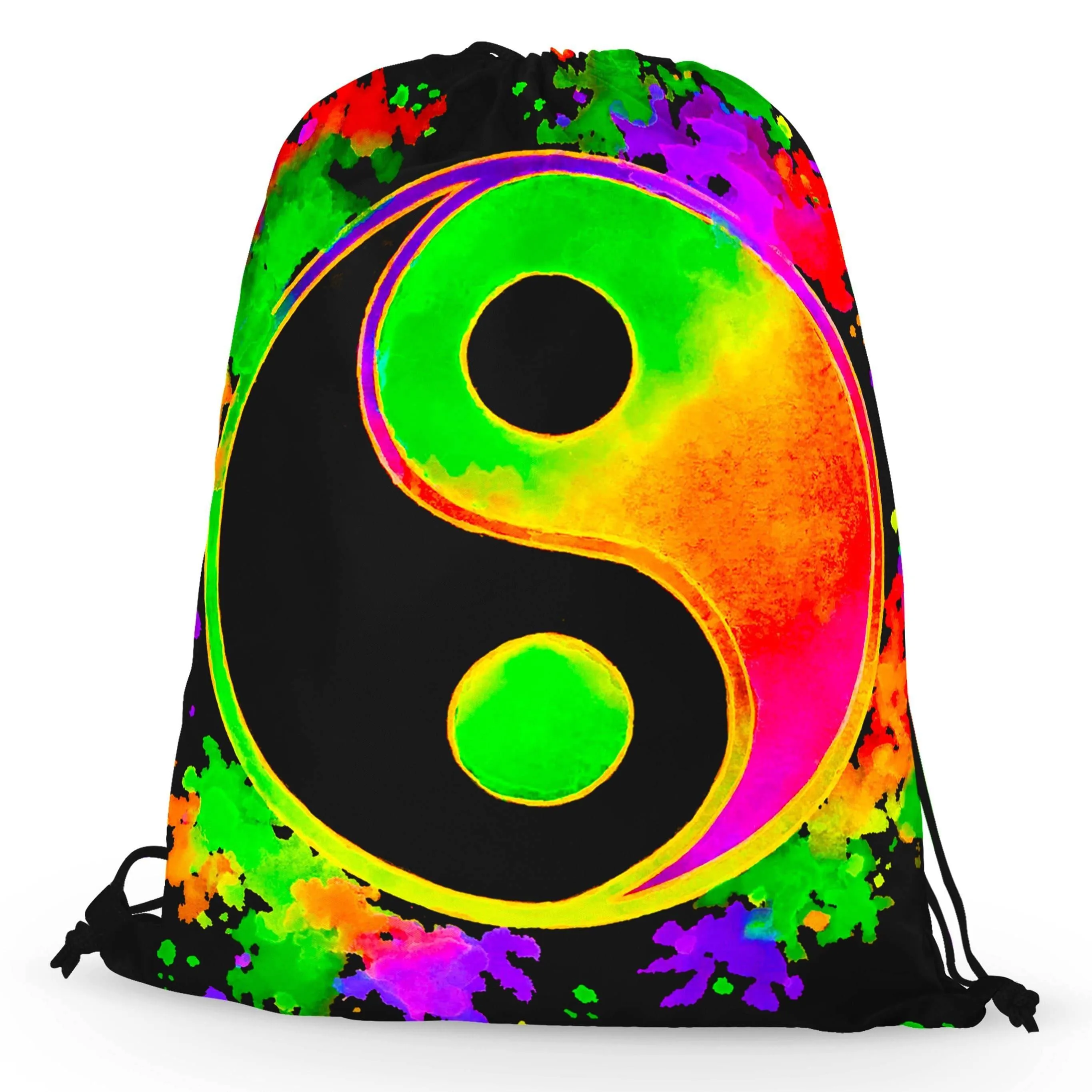 Splatter Yin Yang 2 Drawstring Bag sold by iEDM product image thumbnail 2