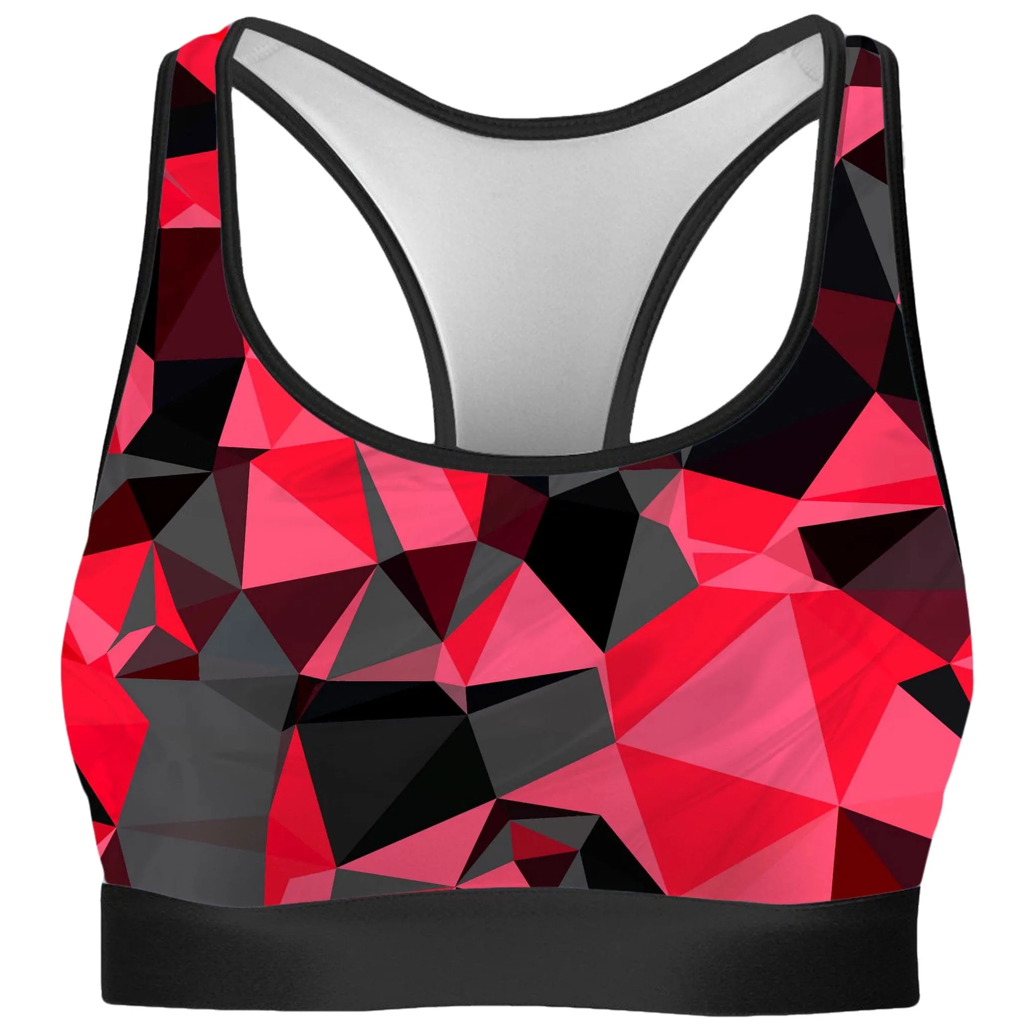 Red and Black Geo Rave Bra sold by iEDM