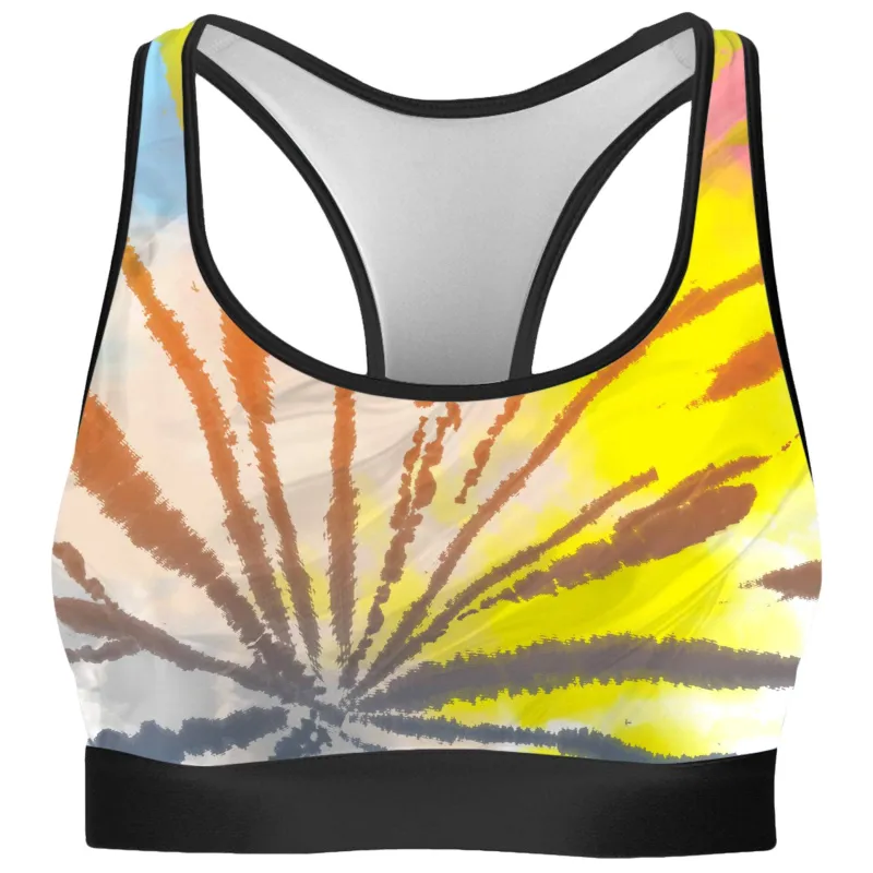 Sunrise Tie Dye Rave Bra sold by iEDM