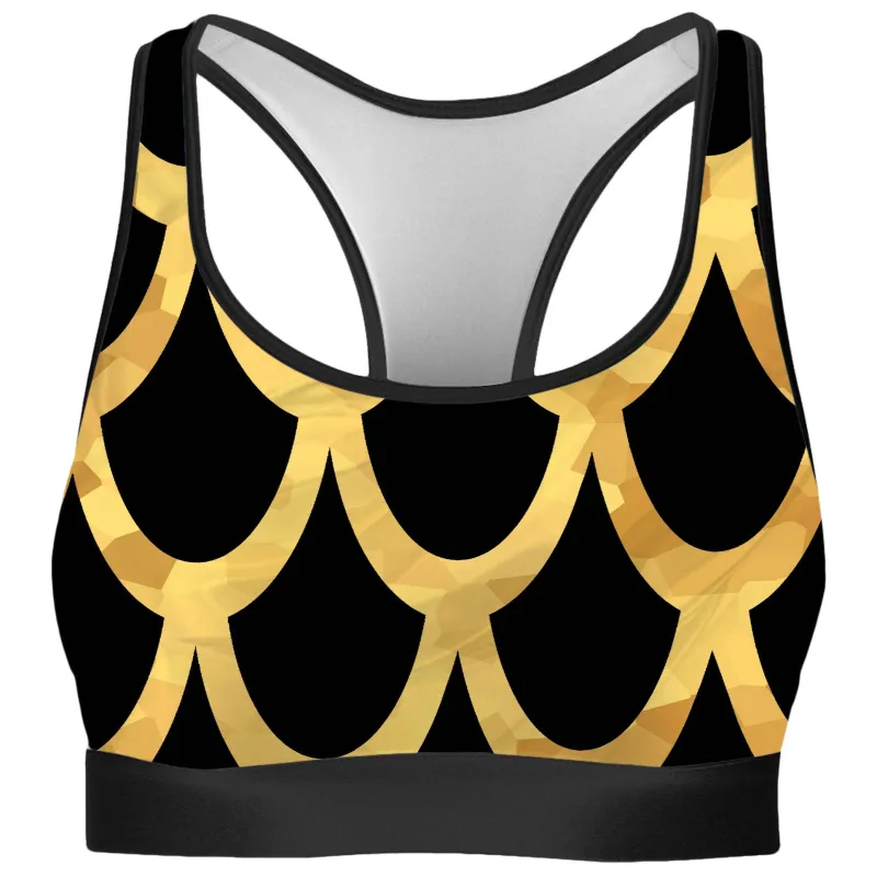 Mermaid Scales Gold Rave Bra sold by iEDM