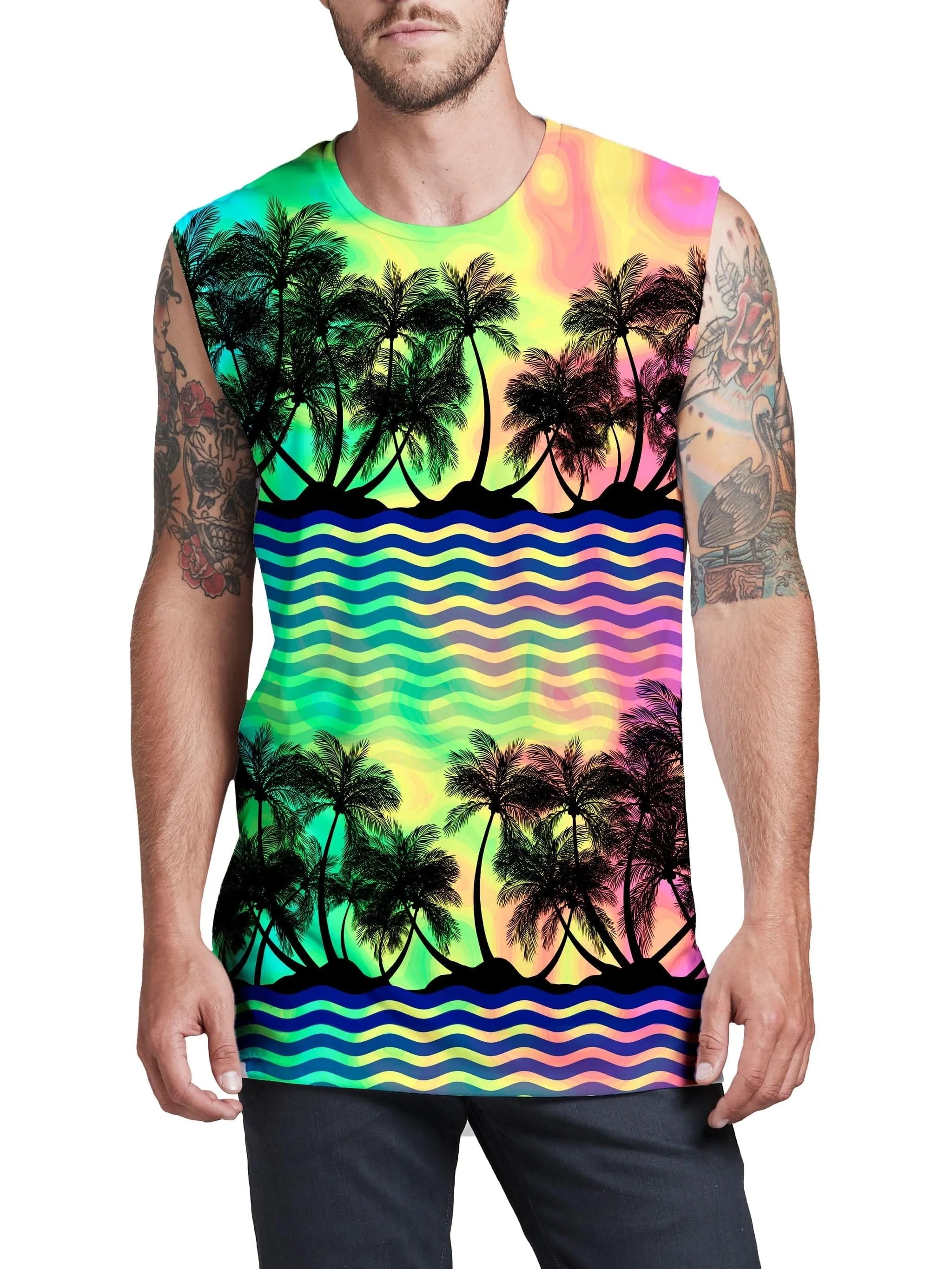 Tropical Sunset Men's Muscle Tank sold by iEDM