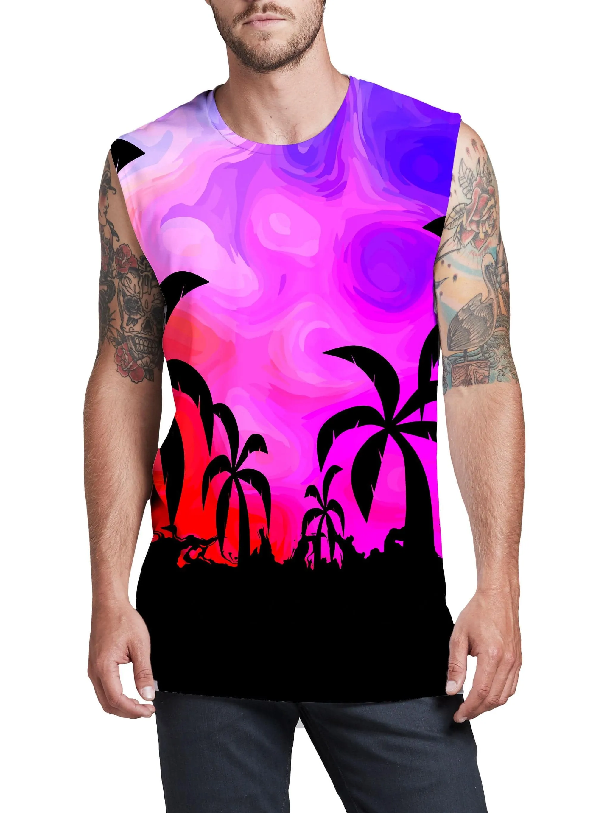Tropical Twilight Men's Muscle Tank sold by iEDM