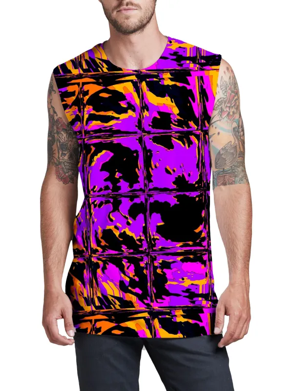Purple Blackout Rave Glitch Men's Muscle Tank sold by iEDM
