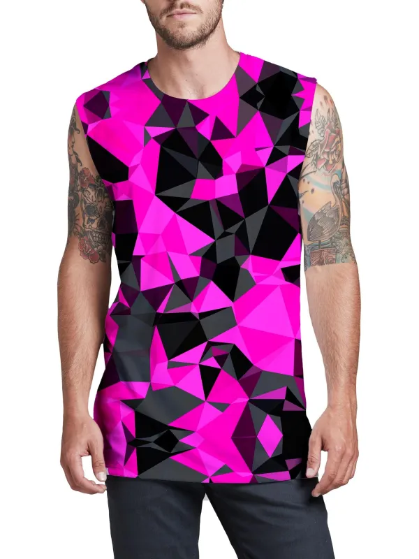 Pink and Black Geo Men's Muscle Tank sold by iEDM