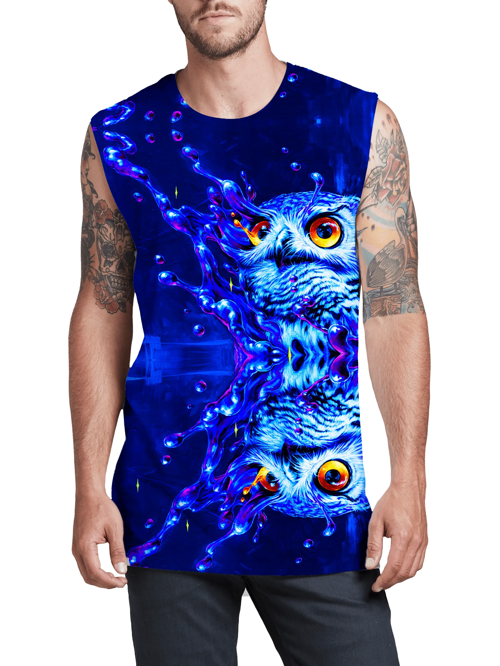 Lucid Owl Men's Muscle Tank sold by iEDM