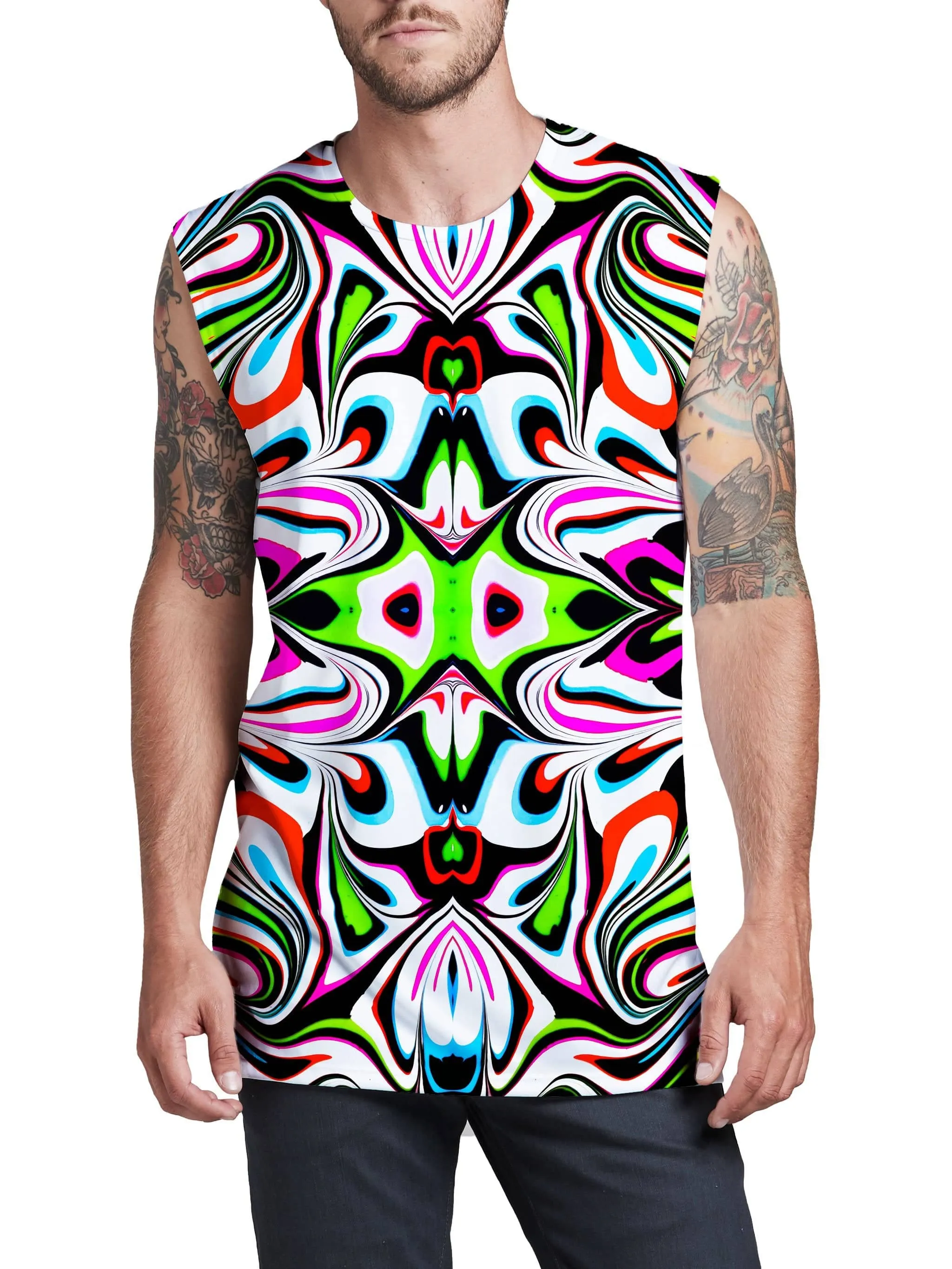 Neon Zebra Portal Men's Muscle Tank sold by iEDM