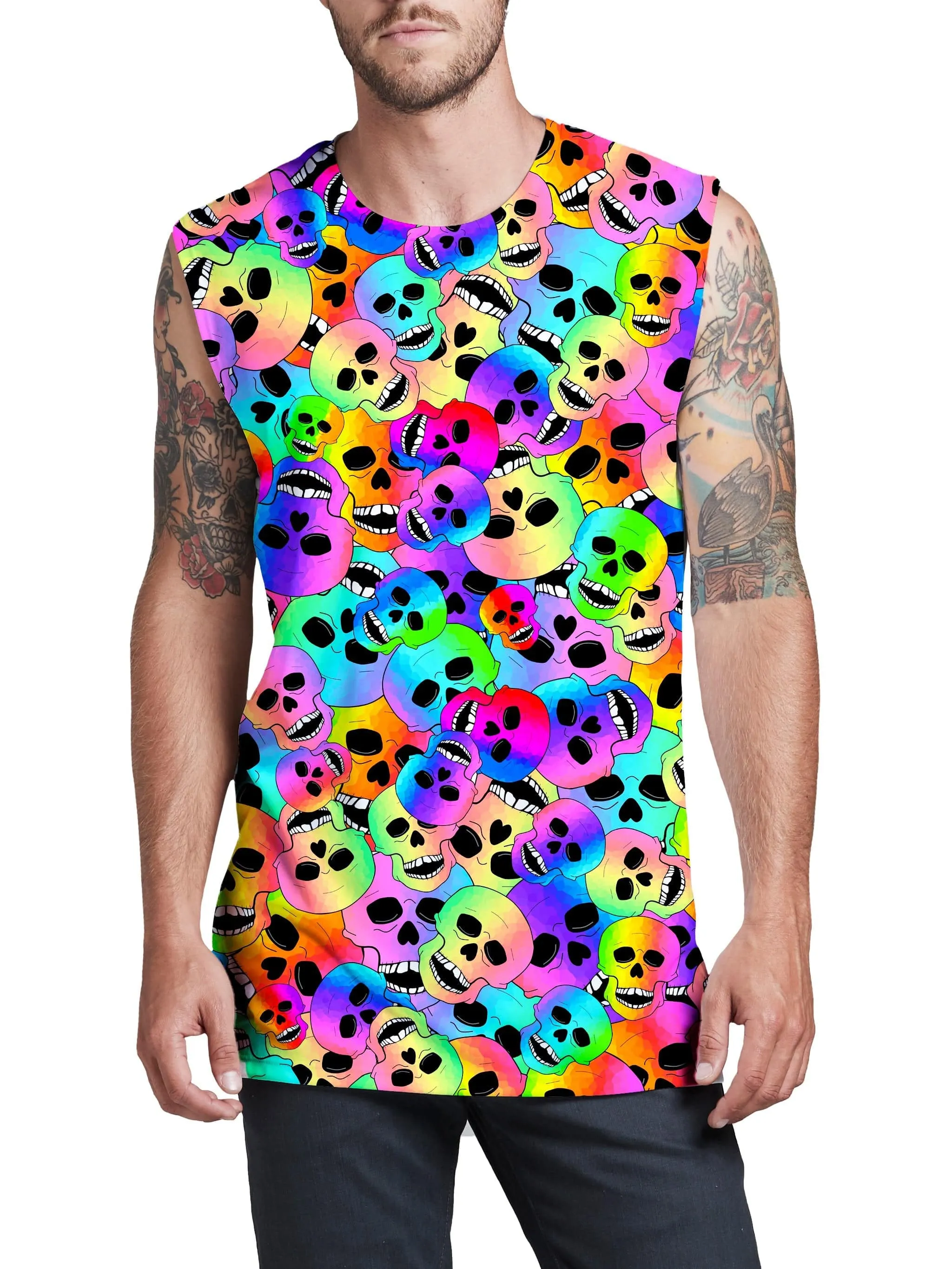 Happy Skulls Men's Muscle Tank sold by iEDM