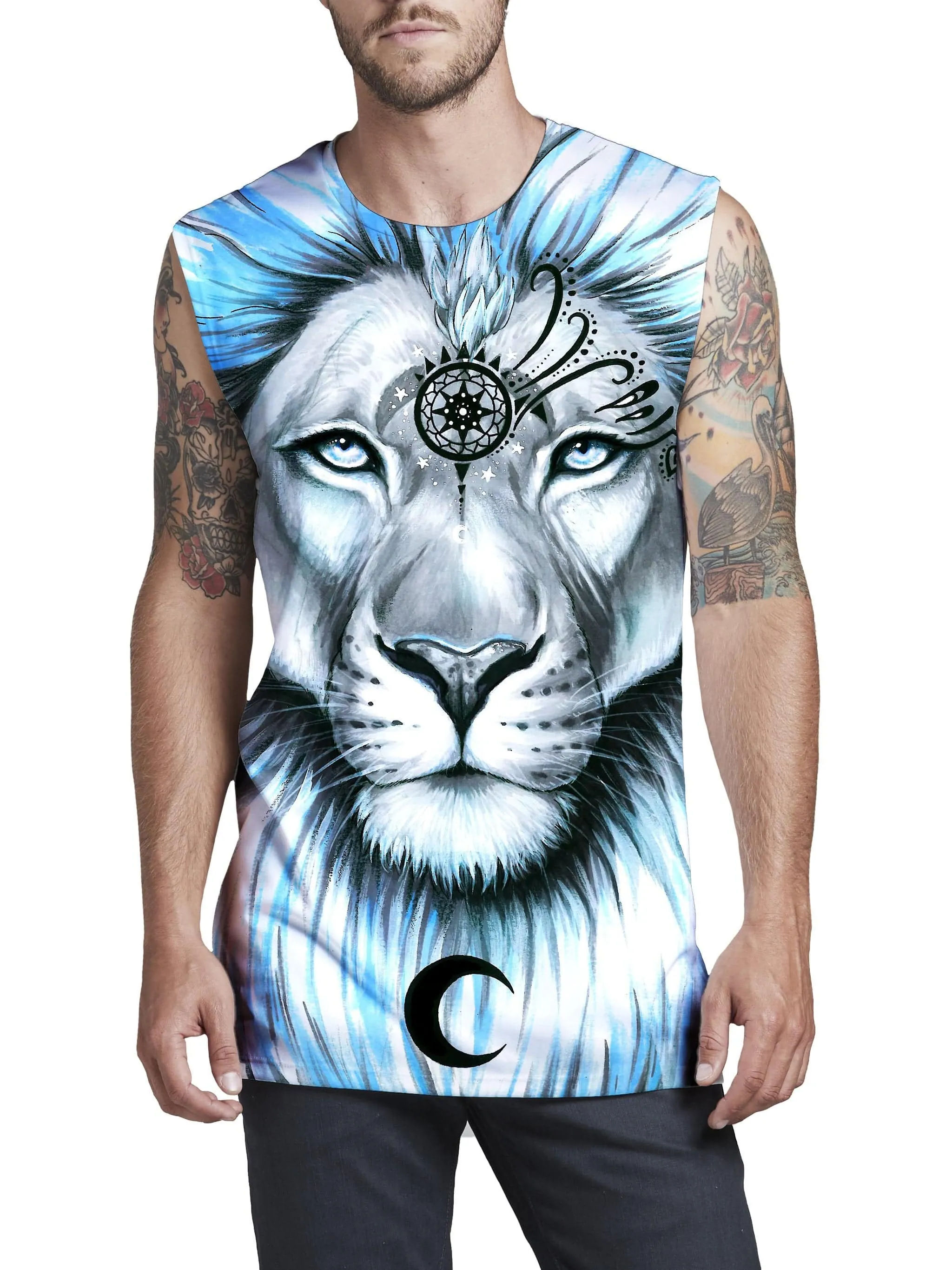 Lion Galaxy Men's Muscle Tank sold by iEDM