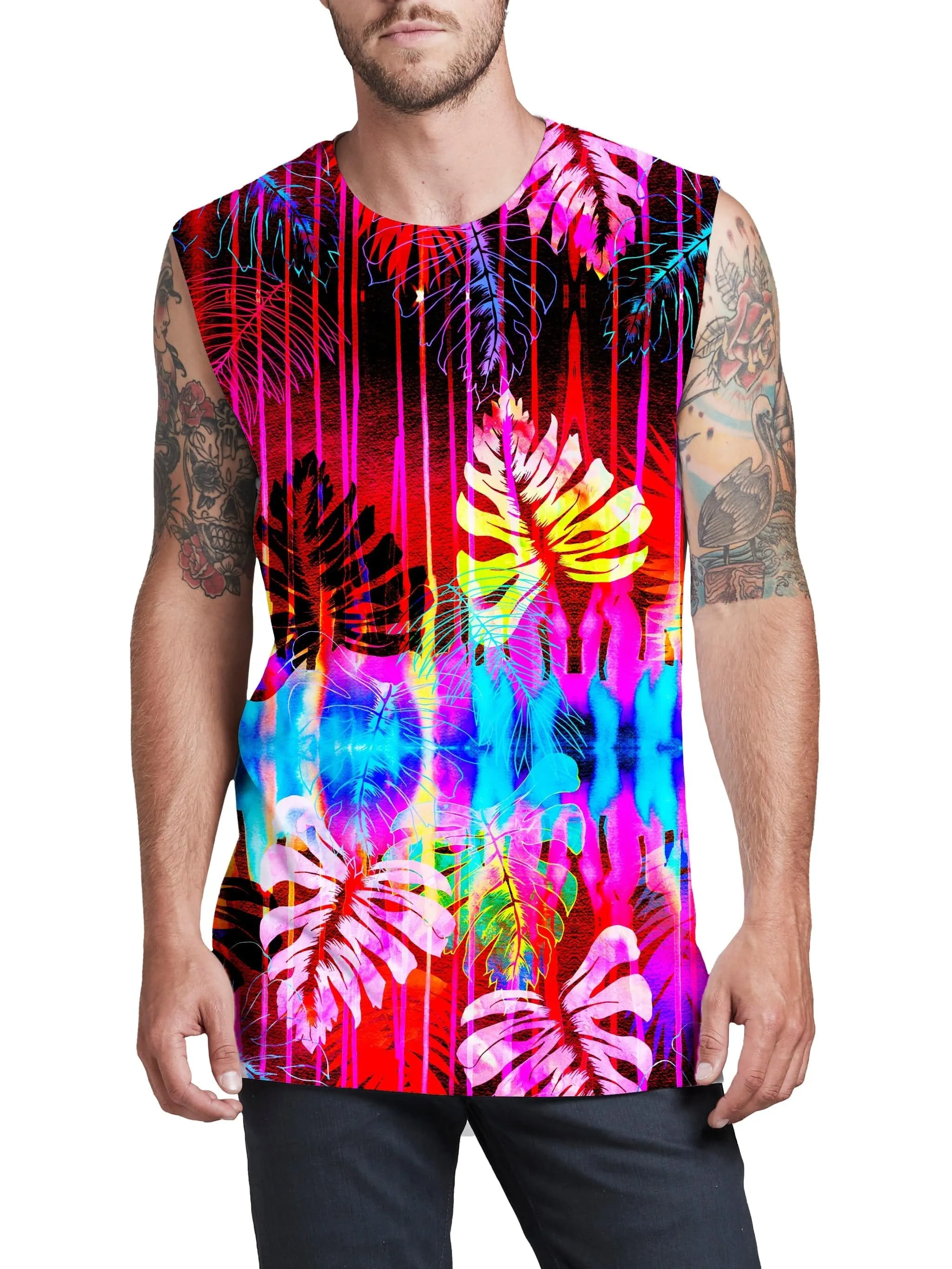 Fluorescent Jungle Men's Muscle Tank sold by iEDM