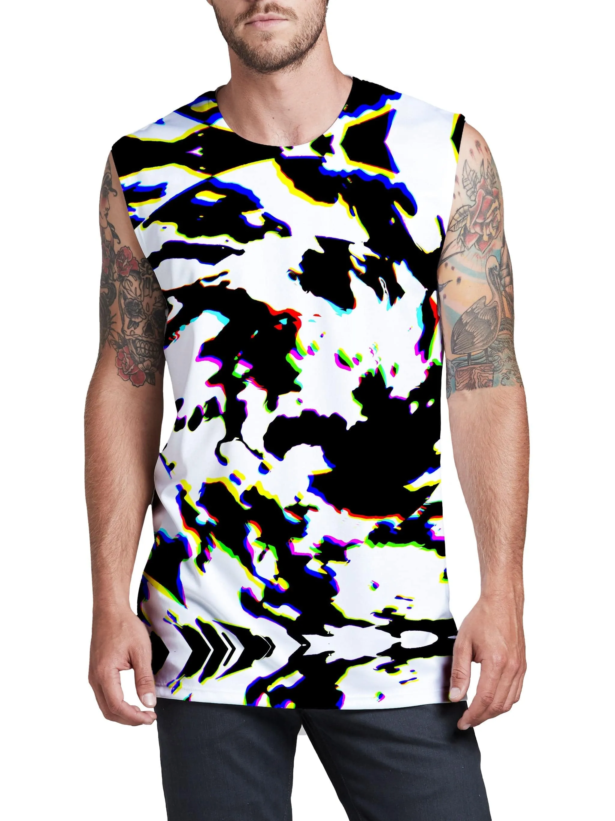 Cow Hide Print Rave Drip Men's Muscle Tank sold by iEDM