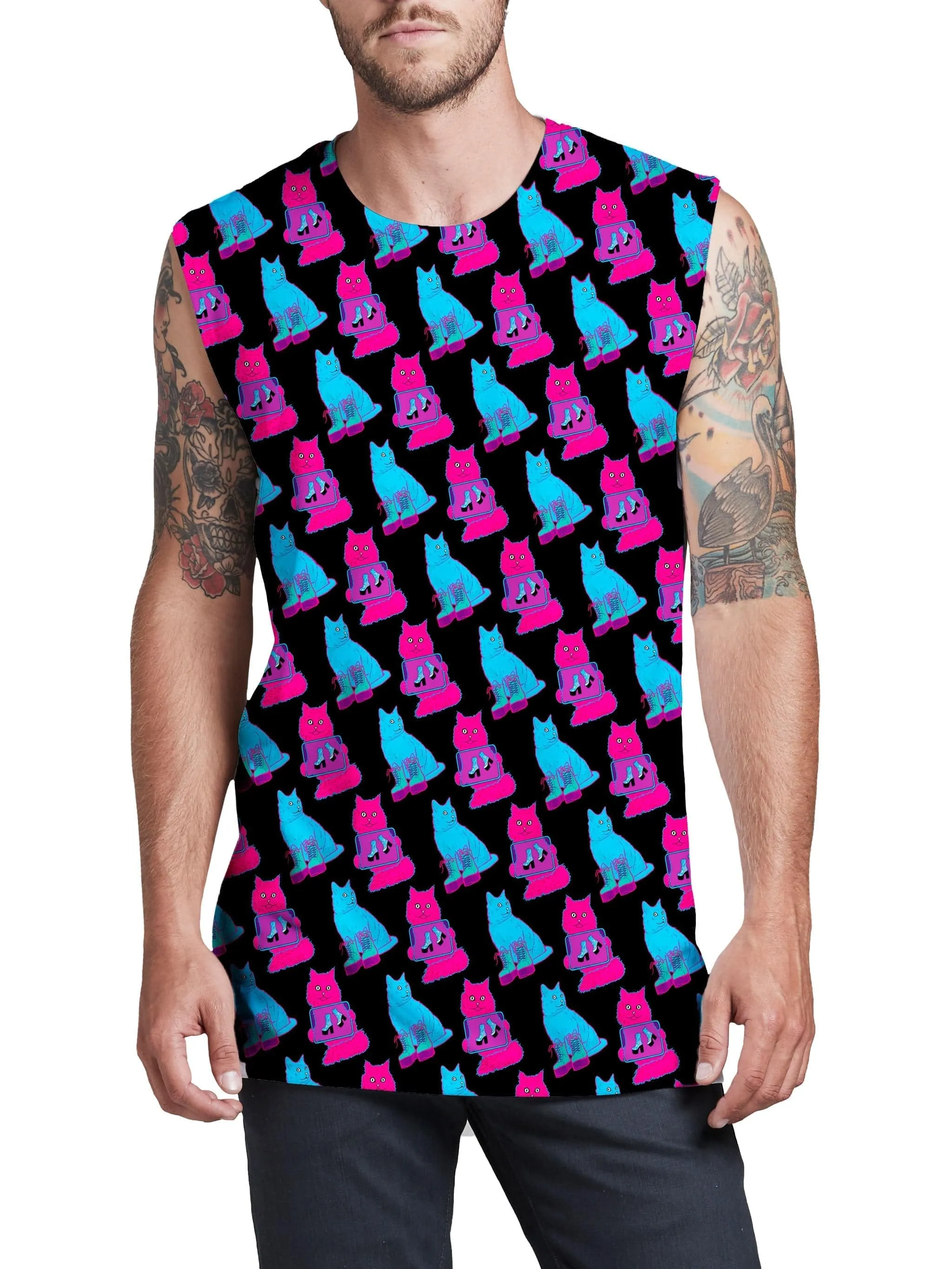 Boots N Cats Men's Muscle Tank sold by iEDM