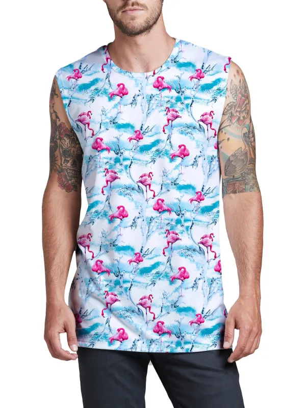 Flamingos Men's Muscle Tank sold by iEDM