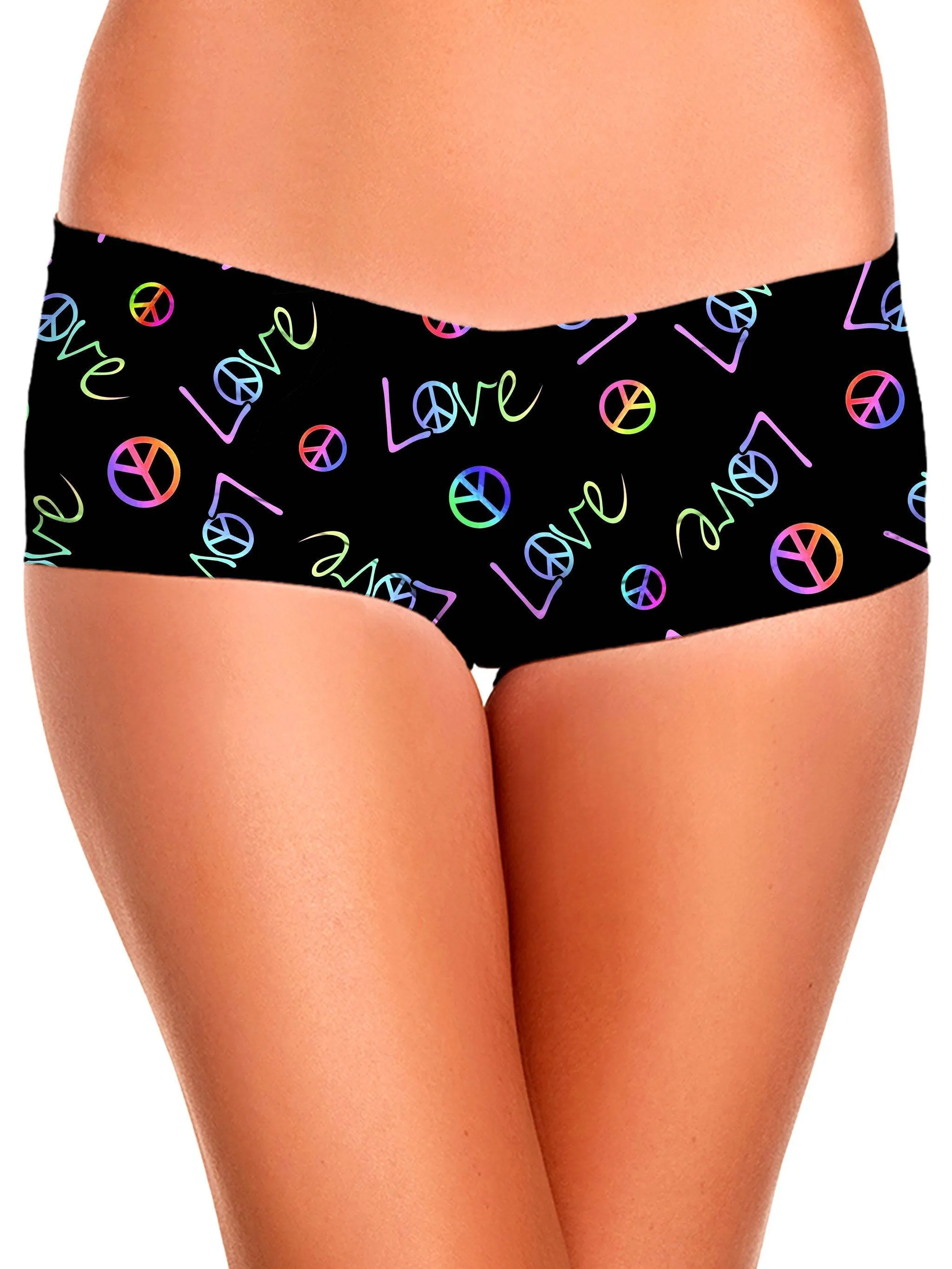 Peace and Love Booty Shorts sold by iEDM