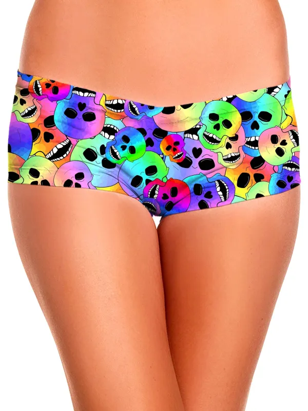 Happy Skulls Booty Shorts sold by iEDM