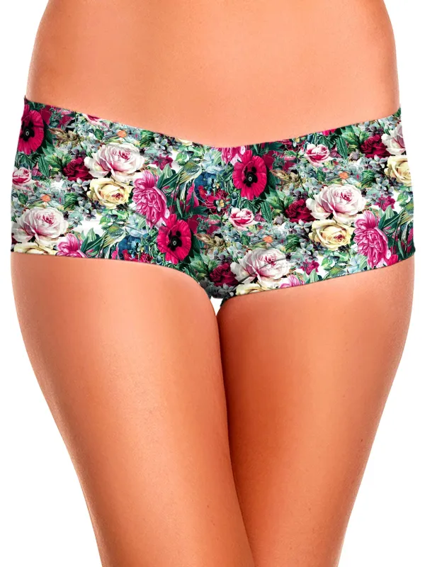 Floral Dorian Booty Shorts sold by iEDM
