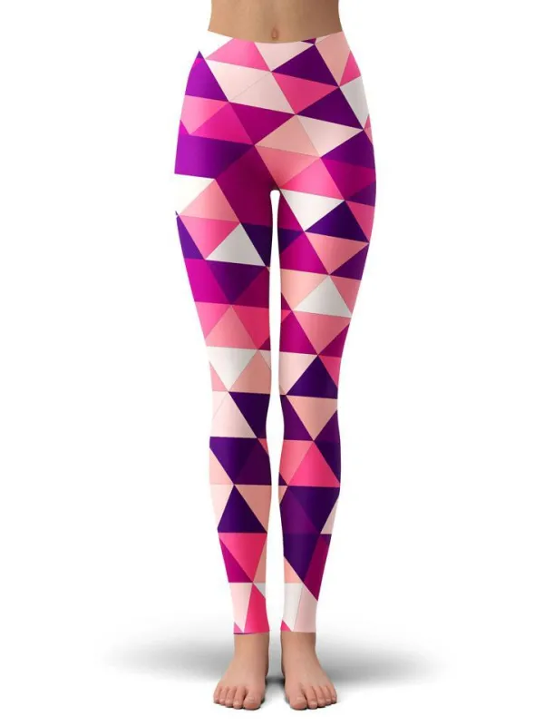 Triangulate Pink Leggings sold by iEDM