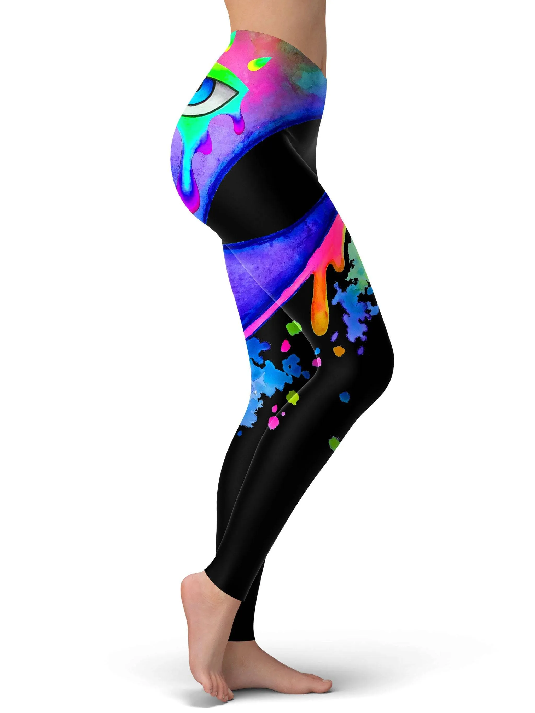 Splatter Alien Purple Leggings sold by iEDM product image thumbnail 2