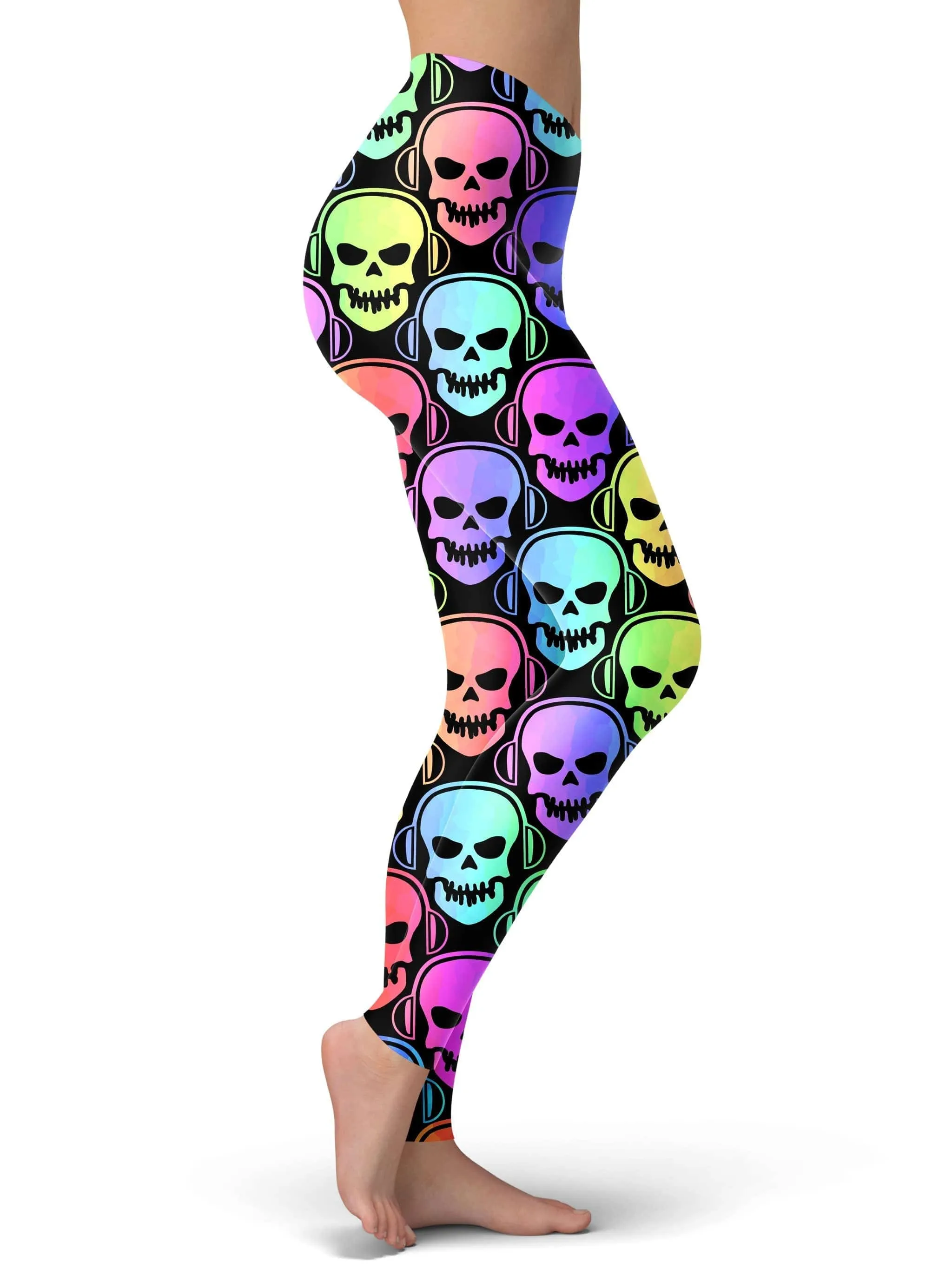 Skull Deejays Leggings sold by iEDM product image thumbnail 2