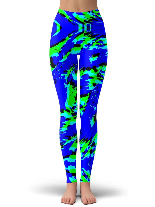 Sea Splatter Rave Graffiti Leggings sold by iEDM