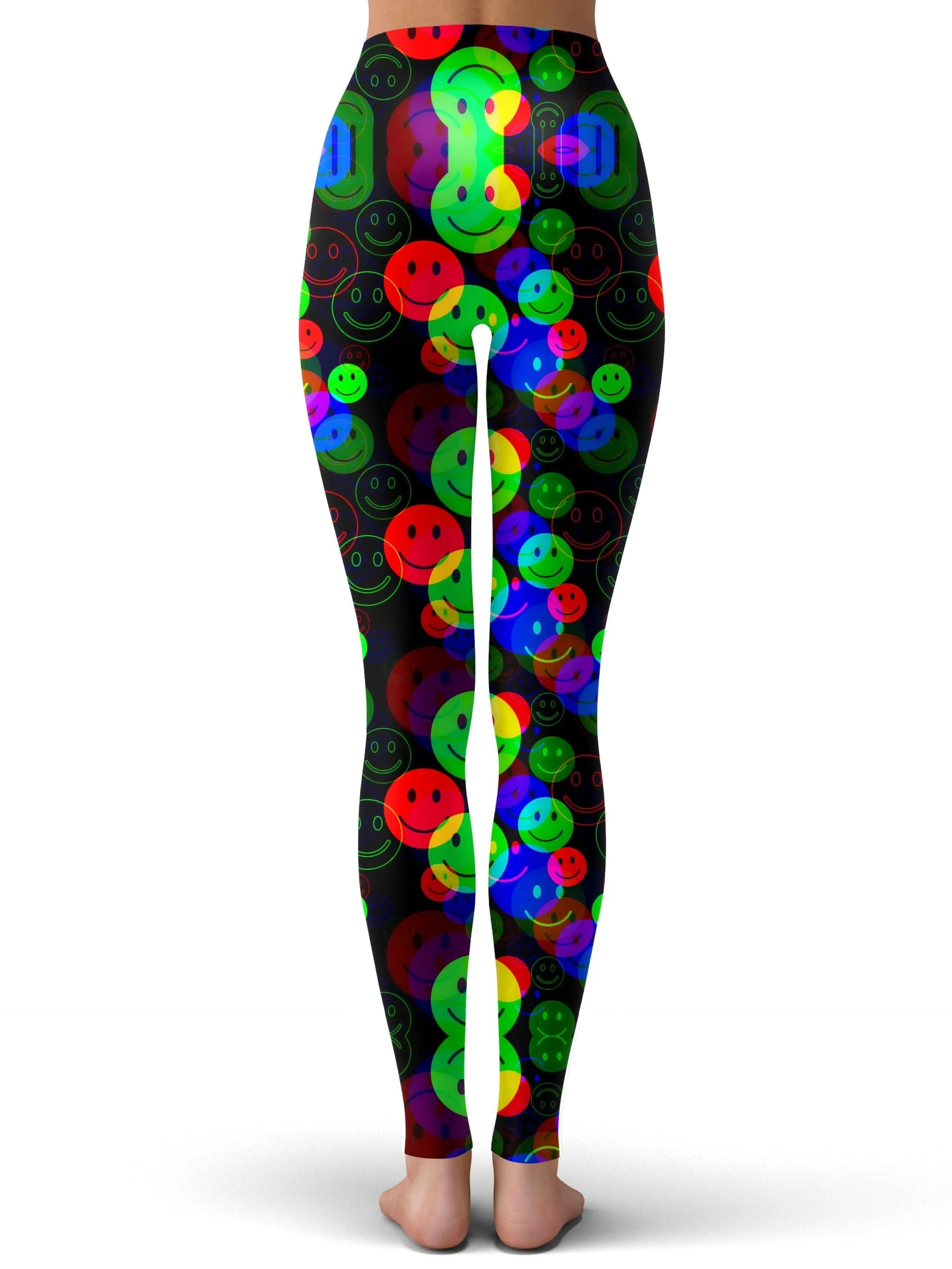 RGB Smile Glitch Leggings sold by iEDM product image thumbnail 3