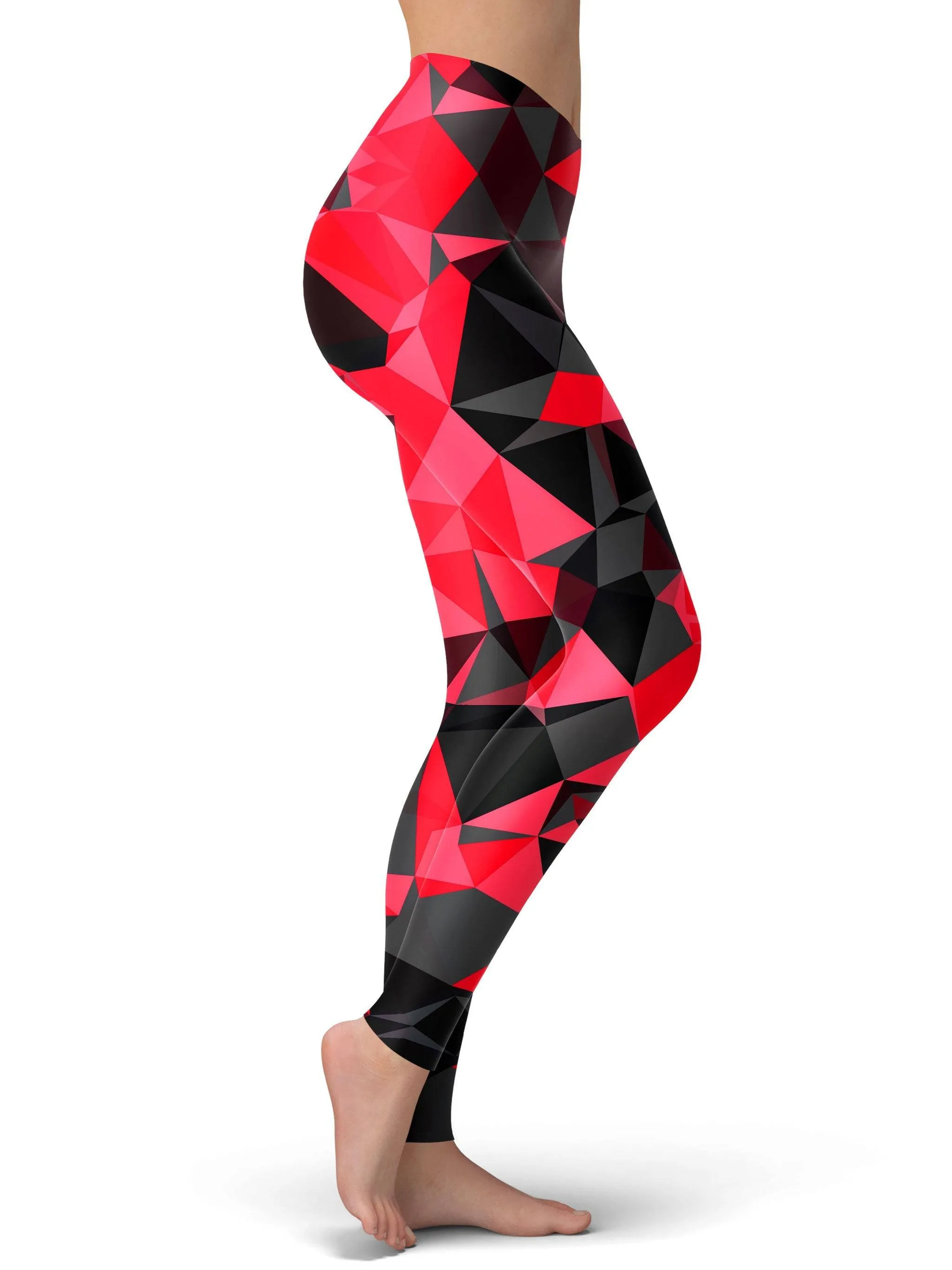 Red and Black Geo Leggings sold by iEDM product image thumbnail 2