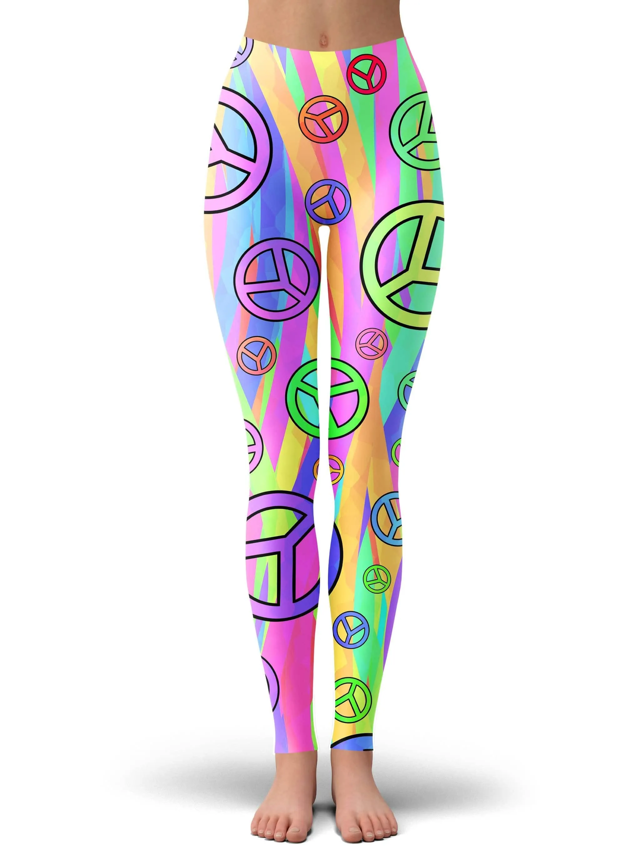 Retro Peace Symbol Leggings sold by iEDM